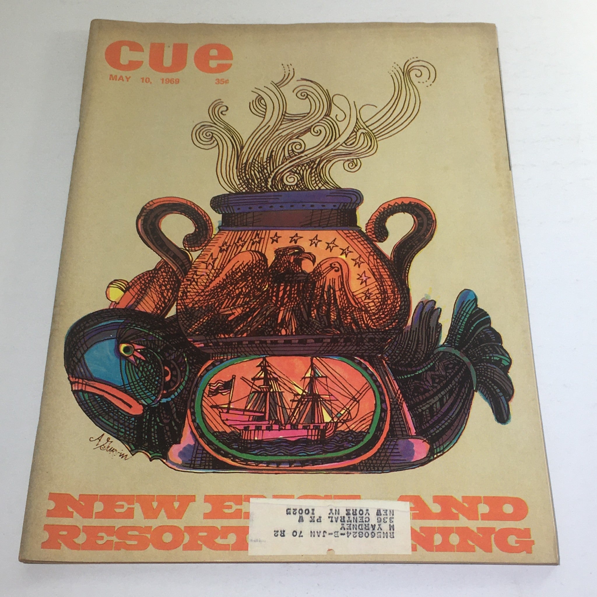 Cue Magazine: May 10 1969 - Full Magazine/Theme Cover Abe Gurvin