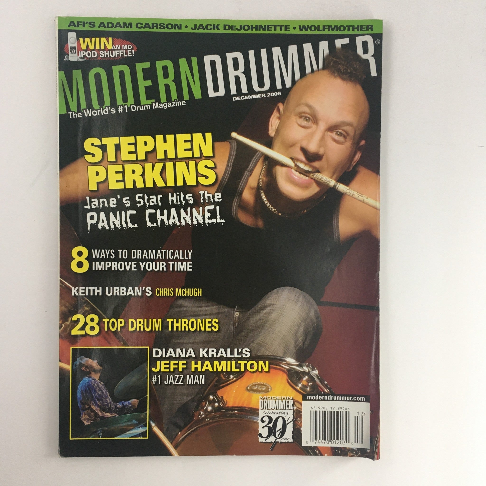 Modern Drummer Magazine December 2006 Stephen Perkins & Jeff Hamilton Jazz Man