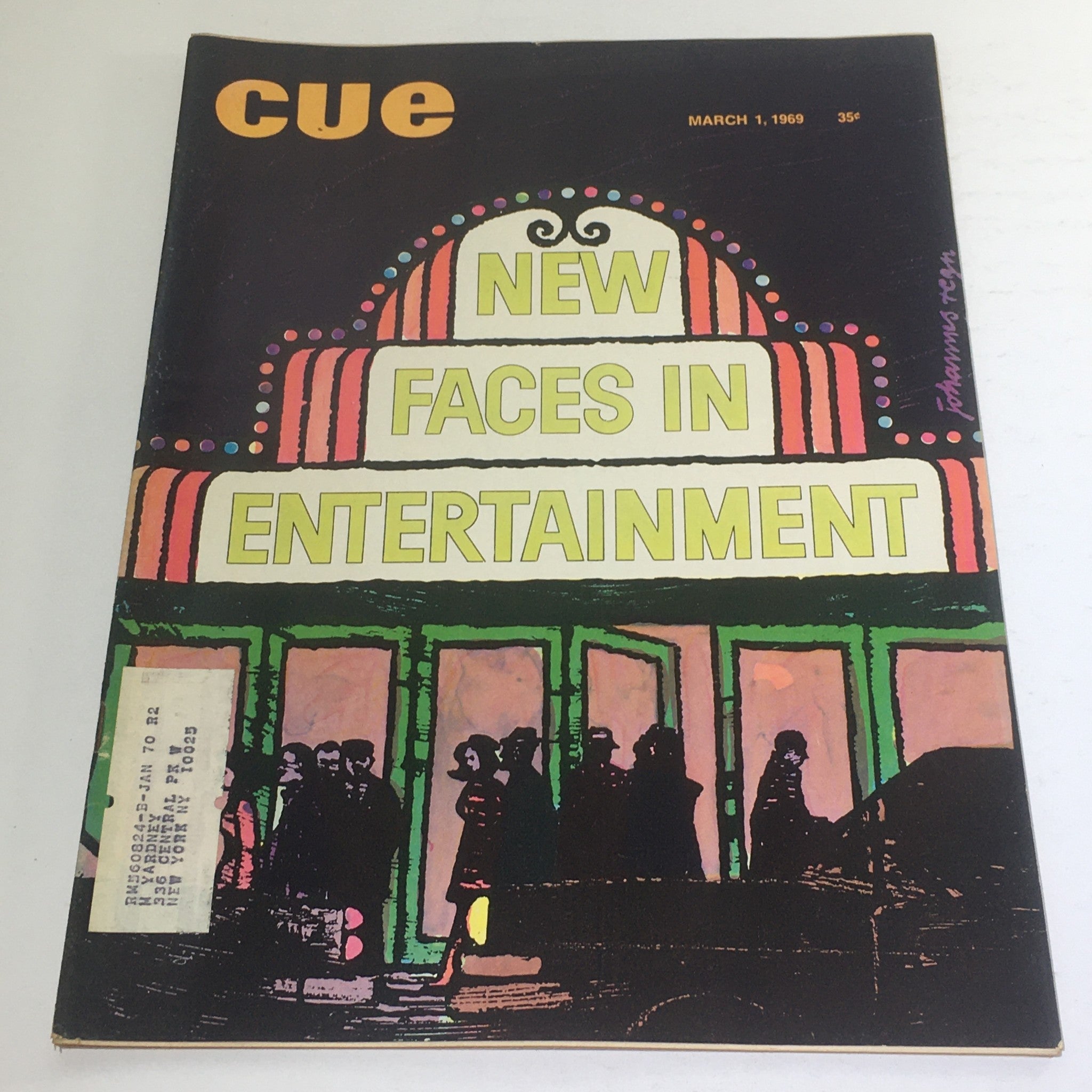 Cue Magazine: March 1 1969 - Full Magazine/Theme Cover Johannes Regn