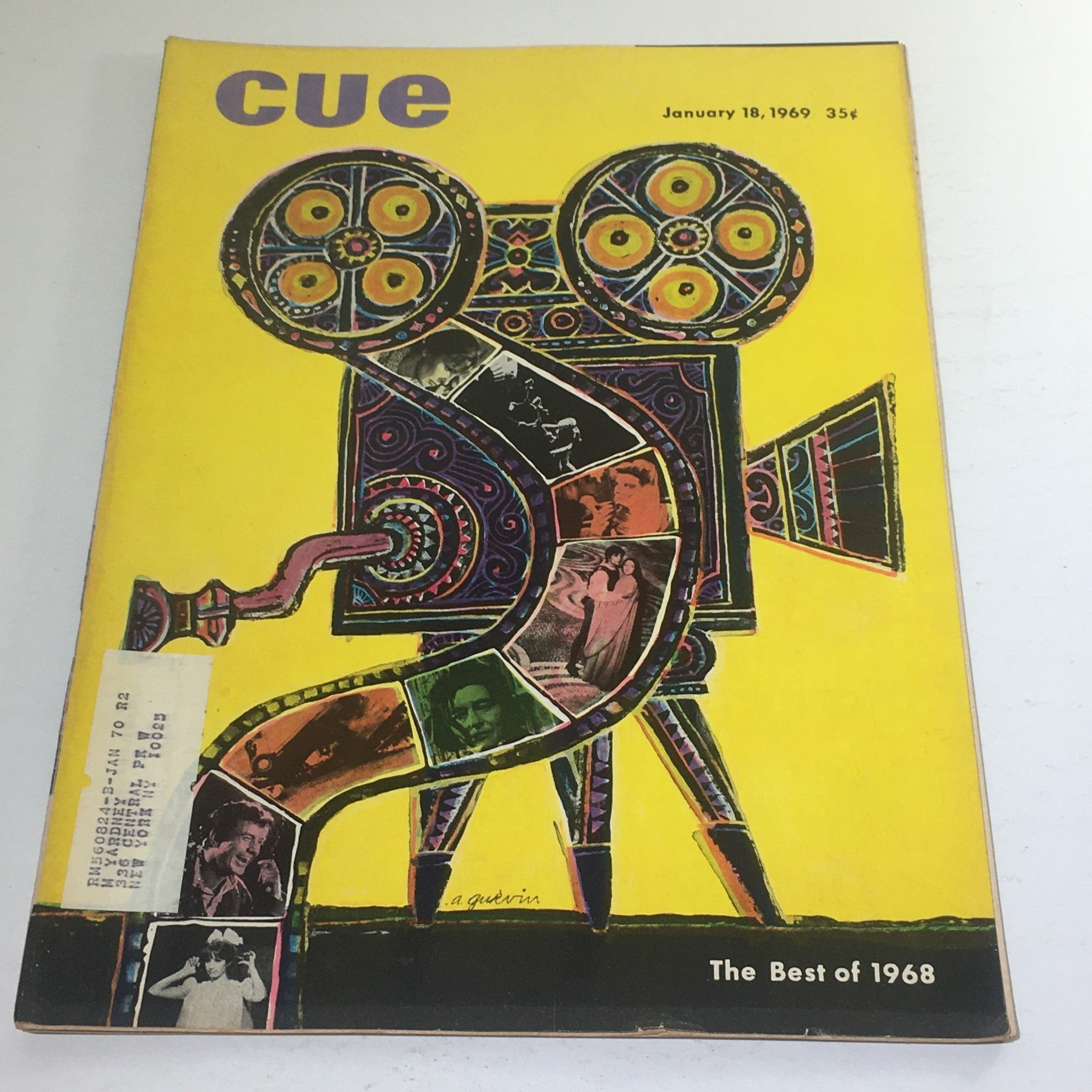 Cue Magazine: January 18 1969 - Full Magazine/Best of 1968/Cover by Abe Gurvin