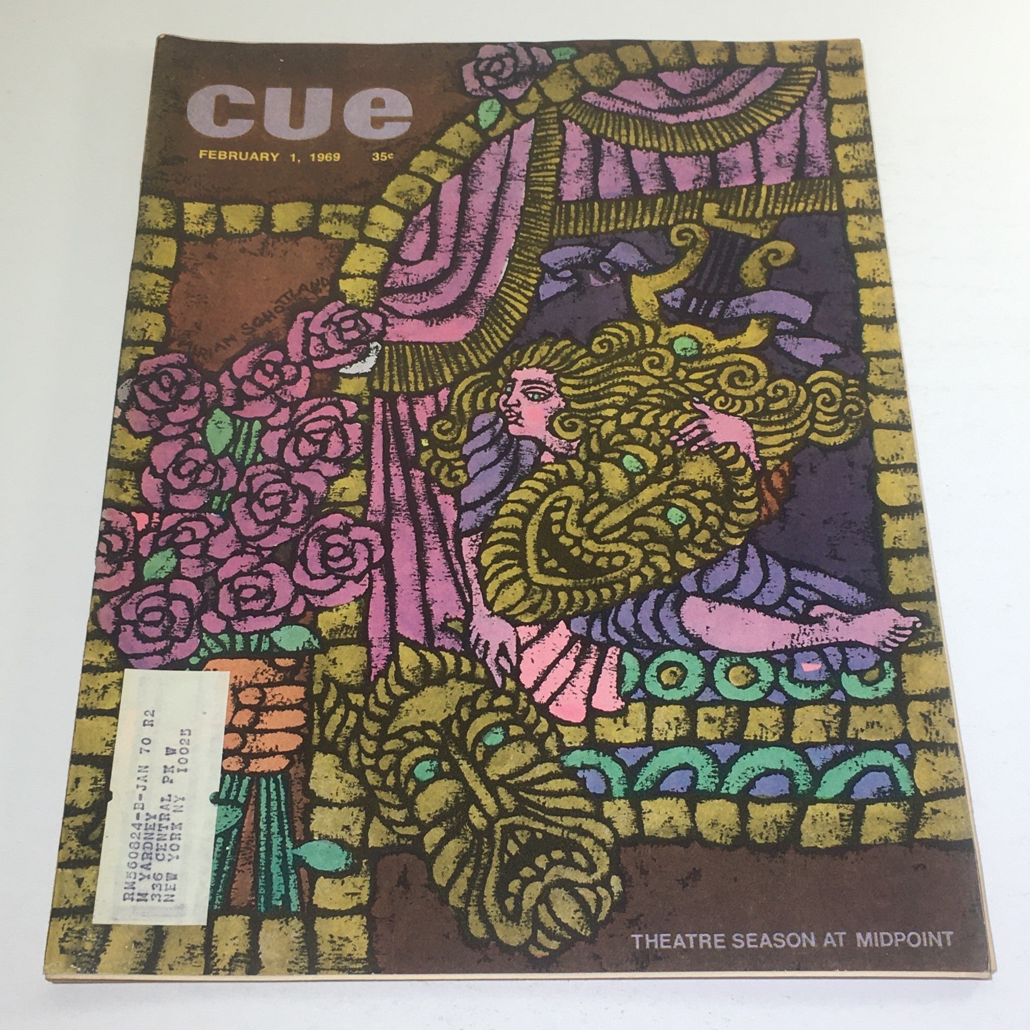 Cue Magazine: February 1 1969 - Full Magazine/Theme Cover Miriam Schottland