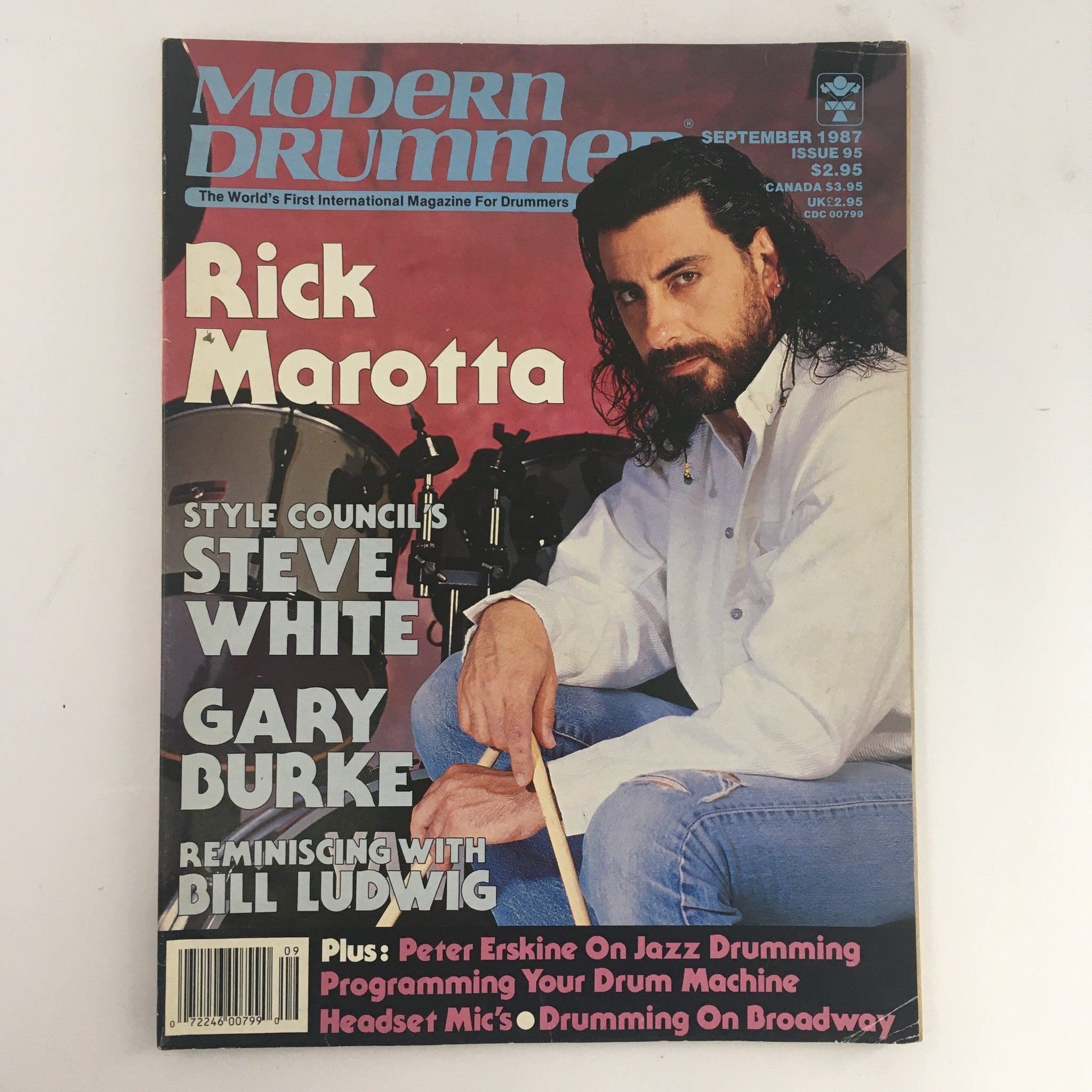 Modern Drummer Magazine September 1987 Rick Marotta & Steve White & Gary Burke