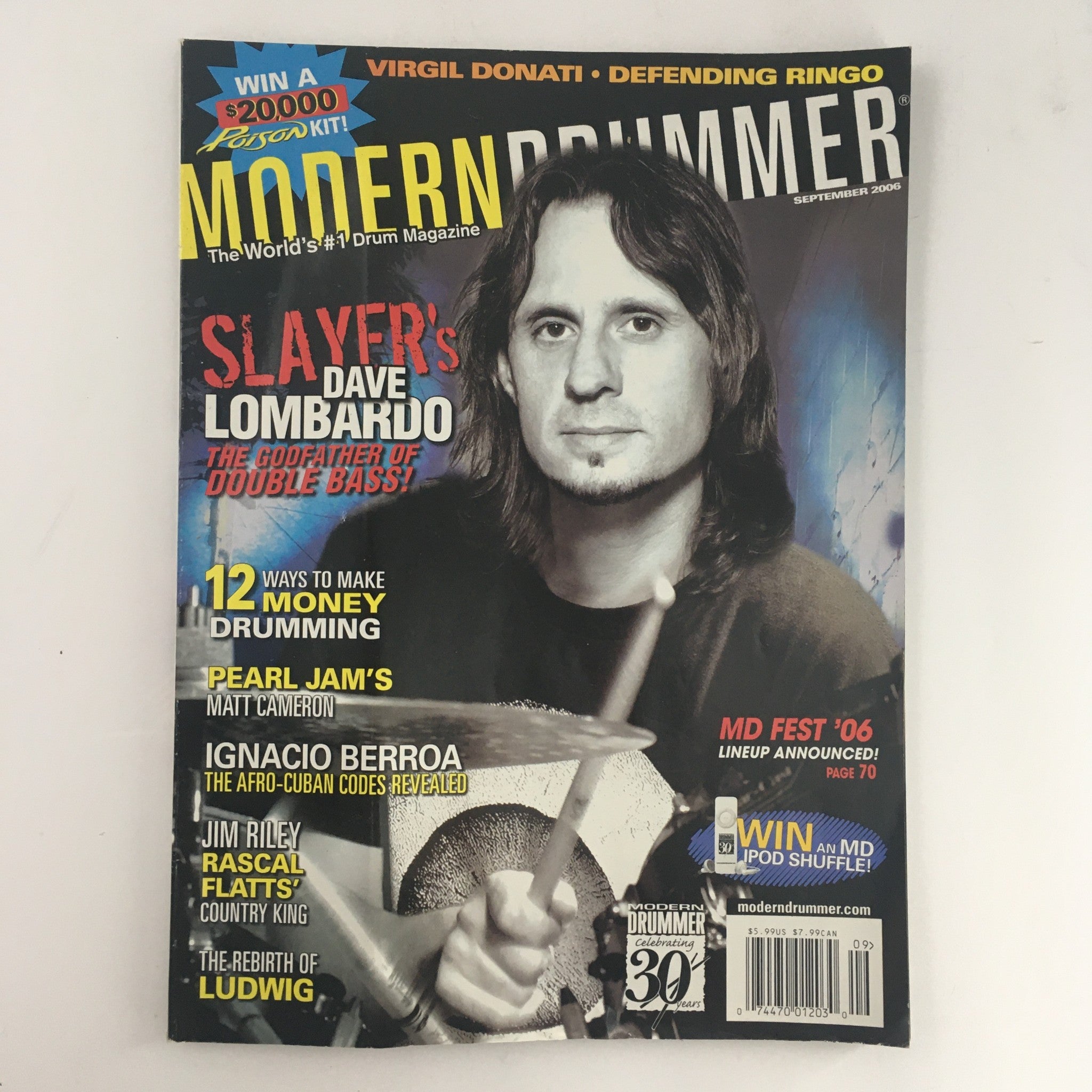 Modern Drummer Magazine September 2006 Dave Lombardo & Matt Cameron & Jim Riley