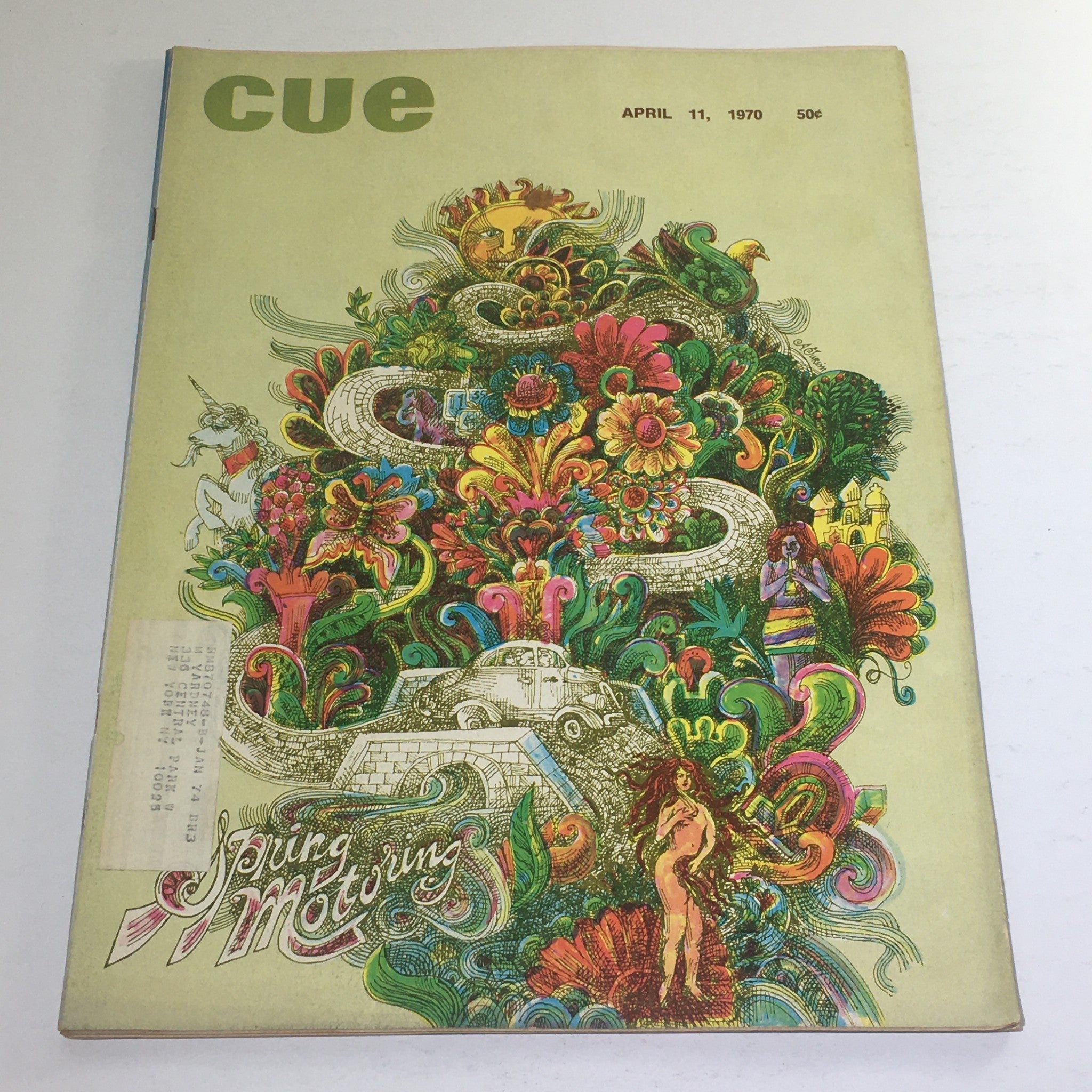 Cue Magazine: April 11 1970 - Spring Motoring/Theme Cover Abe Gurvin