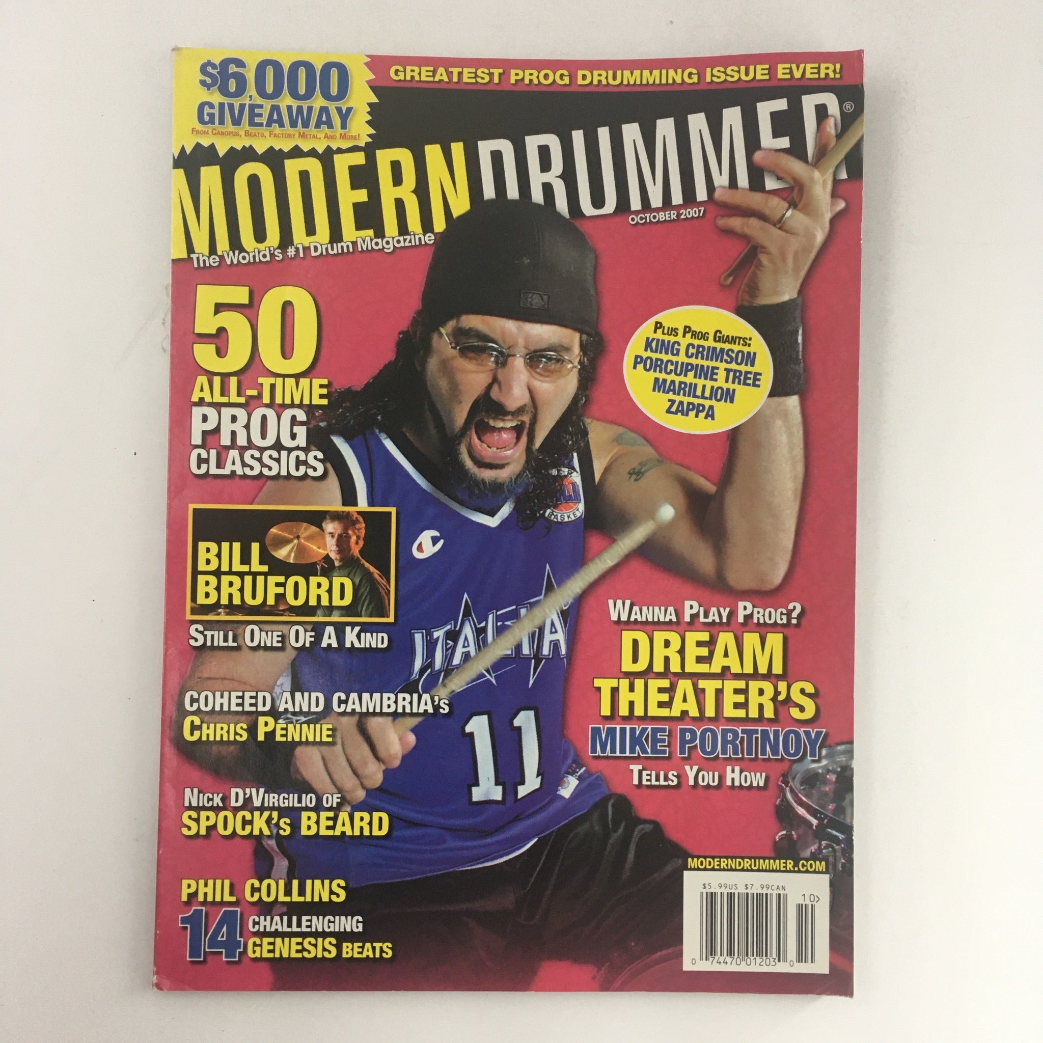 Modern Drummer Magazine October 2007 Mike Portnoy & Bill Bruford & Chris Pennie