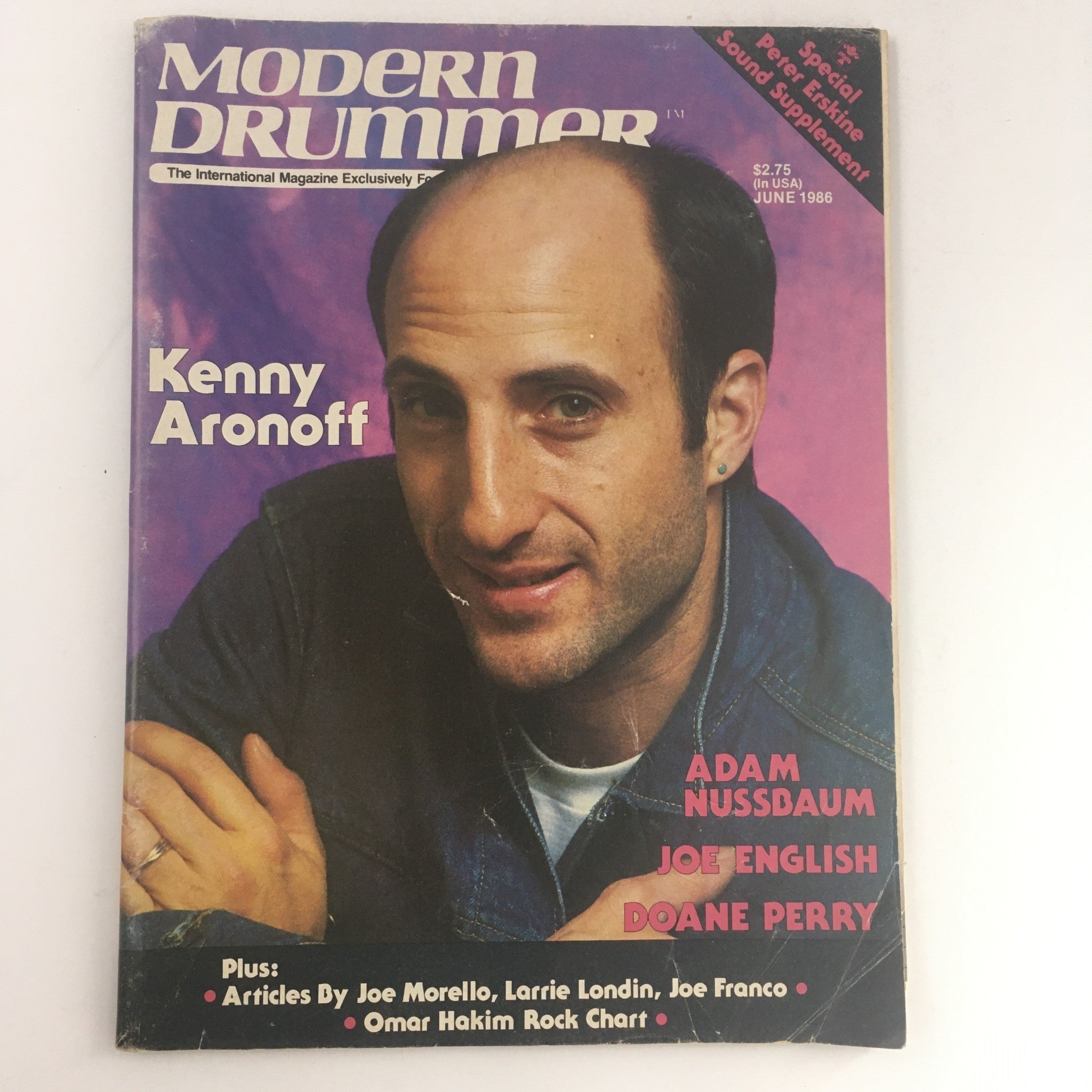 Modern Drummer Magazine June 1986 Kenny Aronoff & Adam Nussbaum & Joe English