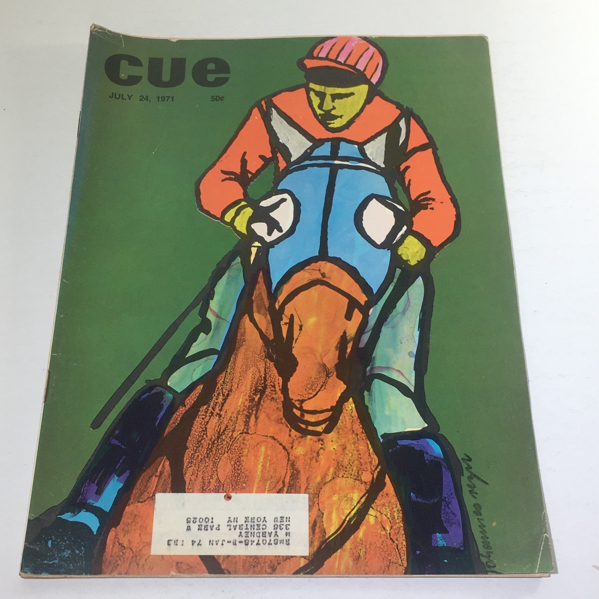 Cue Magazine: July 24 1971 - Full Magazine/Theme Cover Johannes V.