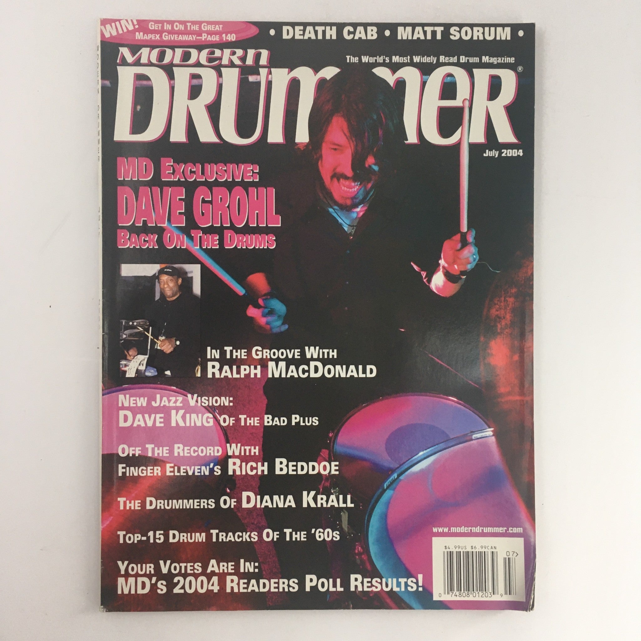 Modern Drummer Magazine July 2004 Dave Grohl & Ralph MacDonald & Dave King