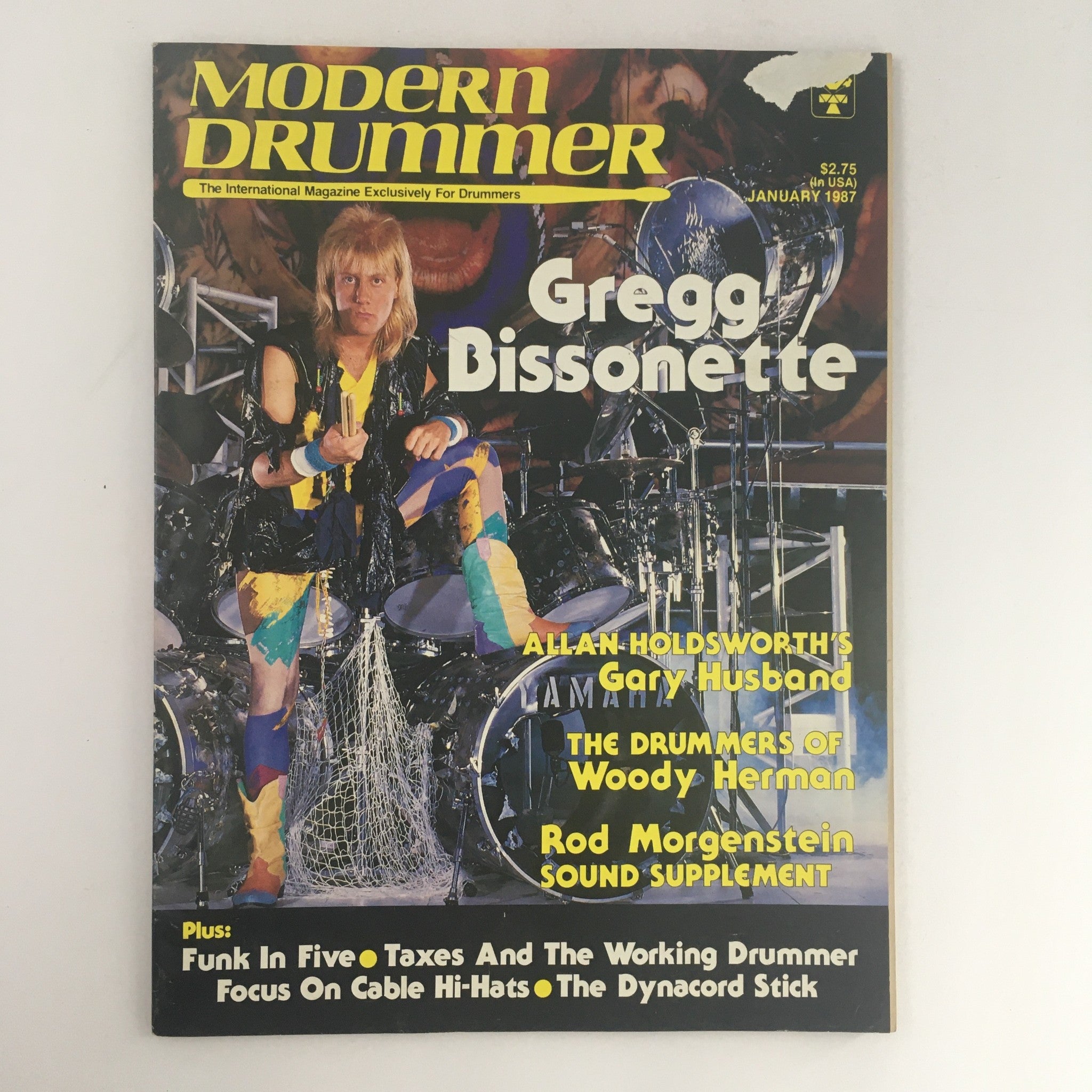 Modern Drummer Magazine January 1987 Gregg Bissonette & Gary Husband & Woody H.