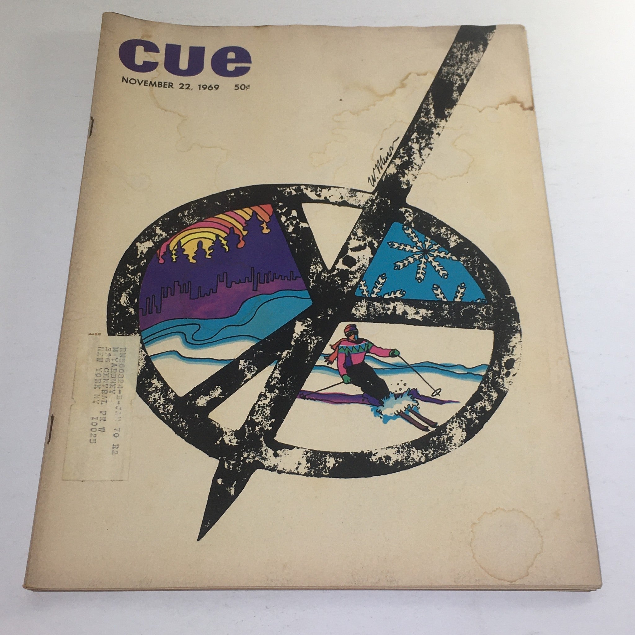 Cue Magazine: November 22 1969 - Full Magazine/Theme Cover W. Minon