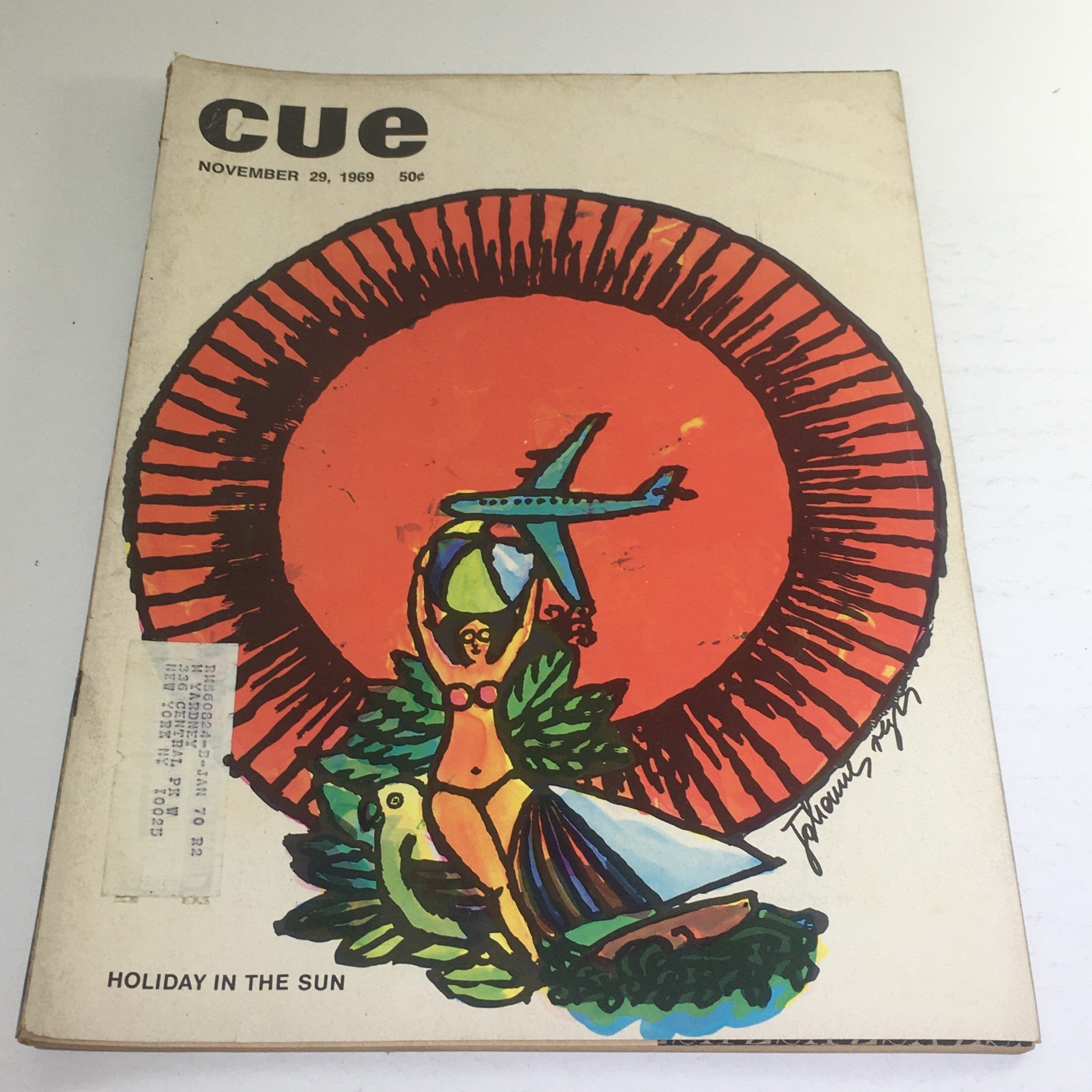 Cue Magazine: November 29 1969 - Holiday In The Sun Theme Cover