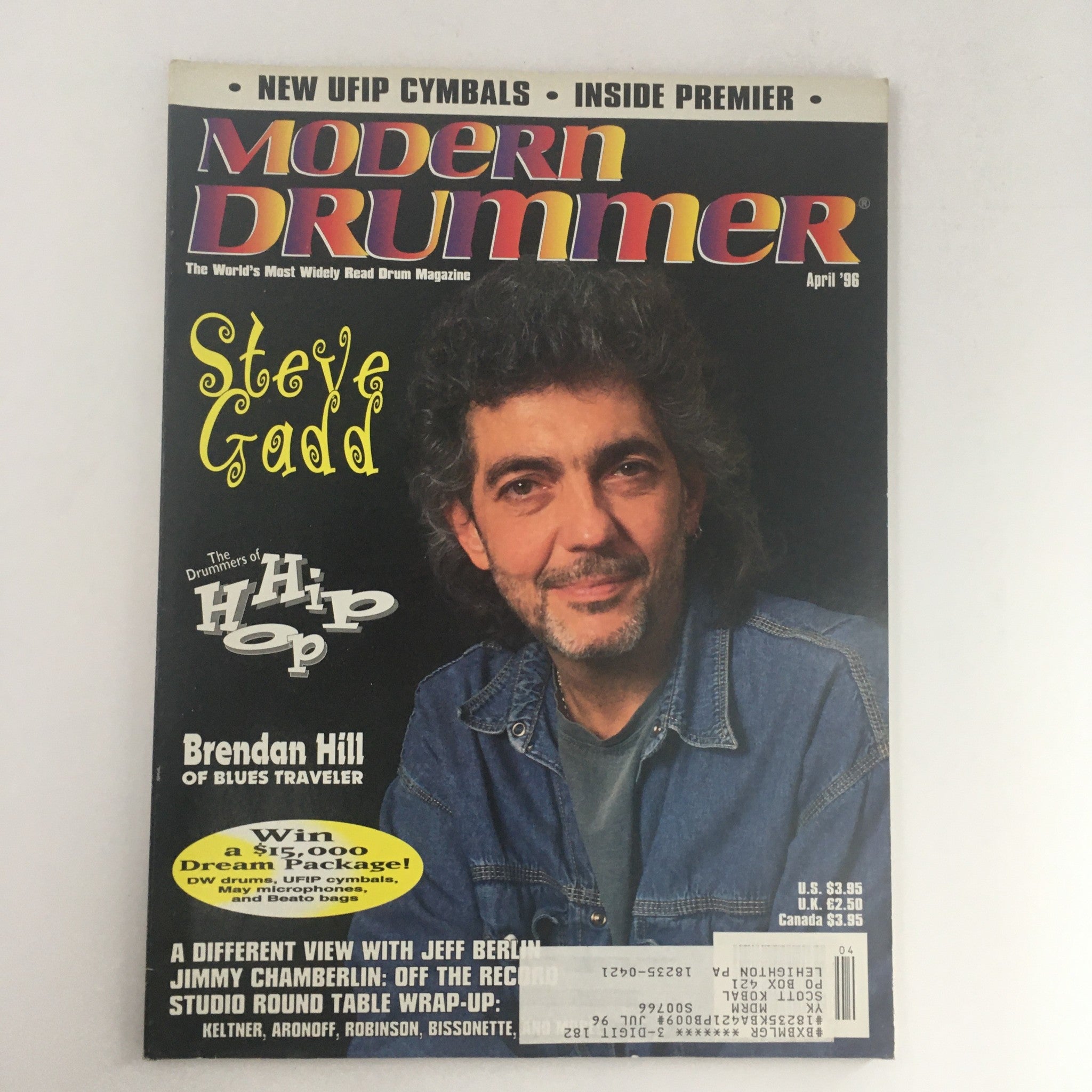 Modern Drummer Magazine April 1996 Steve Gadd & Brendan Hill & Jimmy Chamberlin