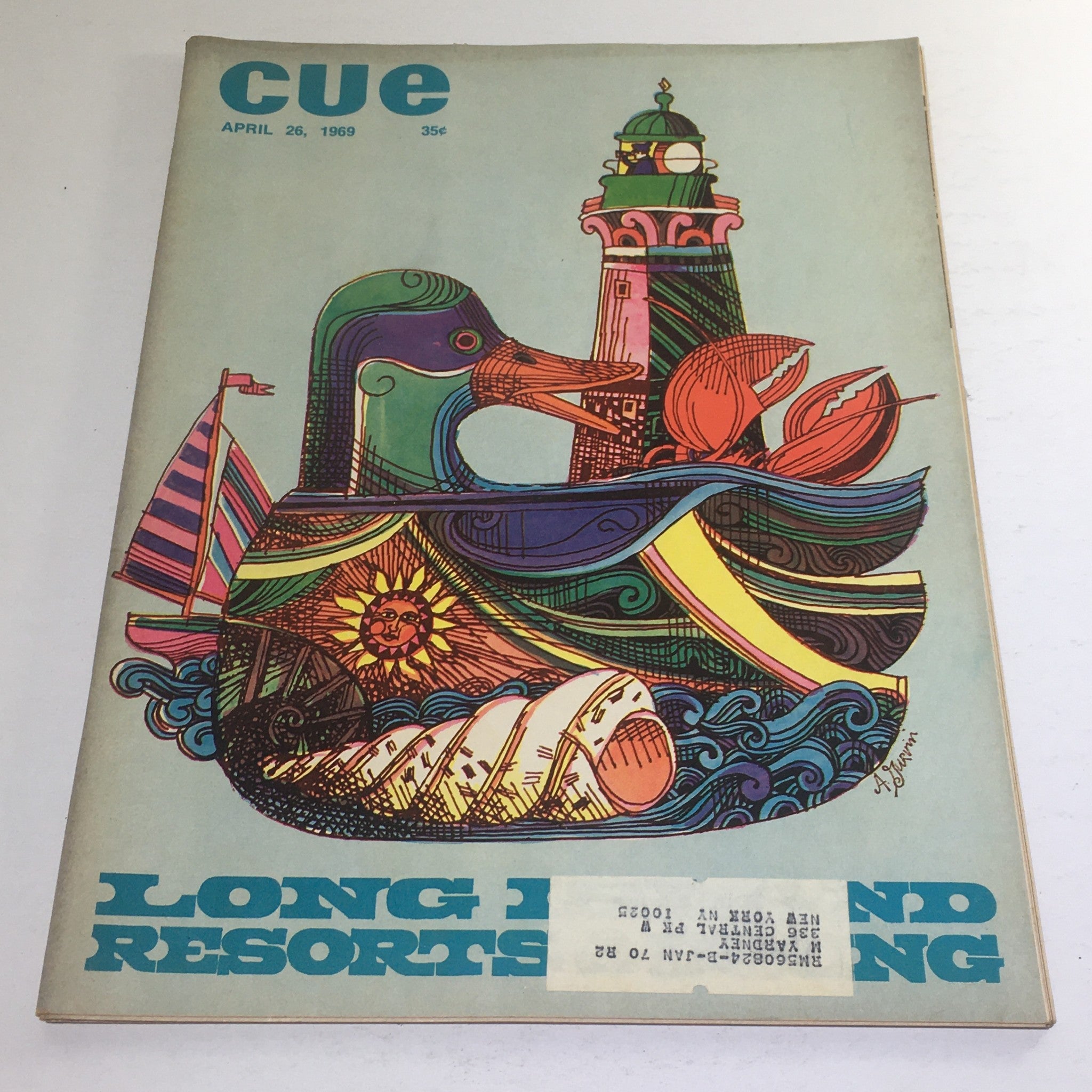 Cue Magazine: April 26 1969 - Full Magazine/Theme Cover Abe Gurvin