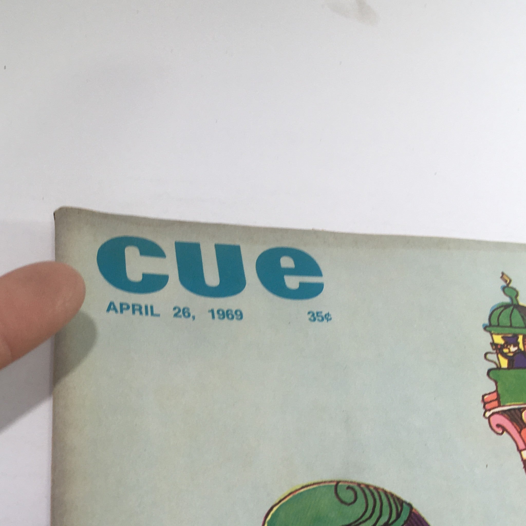 Cue Magazine: April 26 1969 - Full Magazine/Theme Cover Abe Gurvin