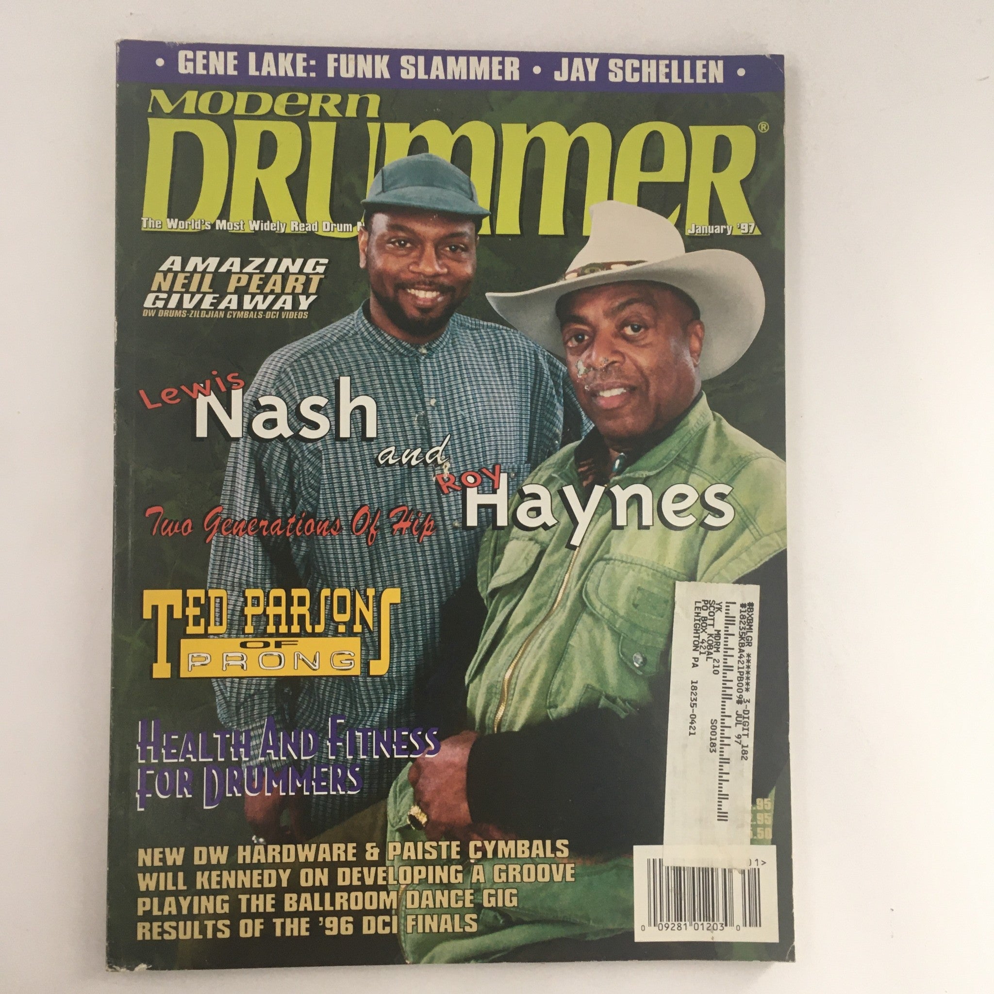 Modern Drummer Magazine January 1997 Lewis Nash & Roy Haynes & Ted Parsons