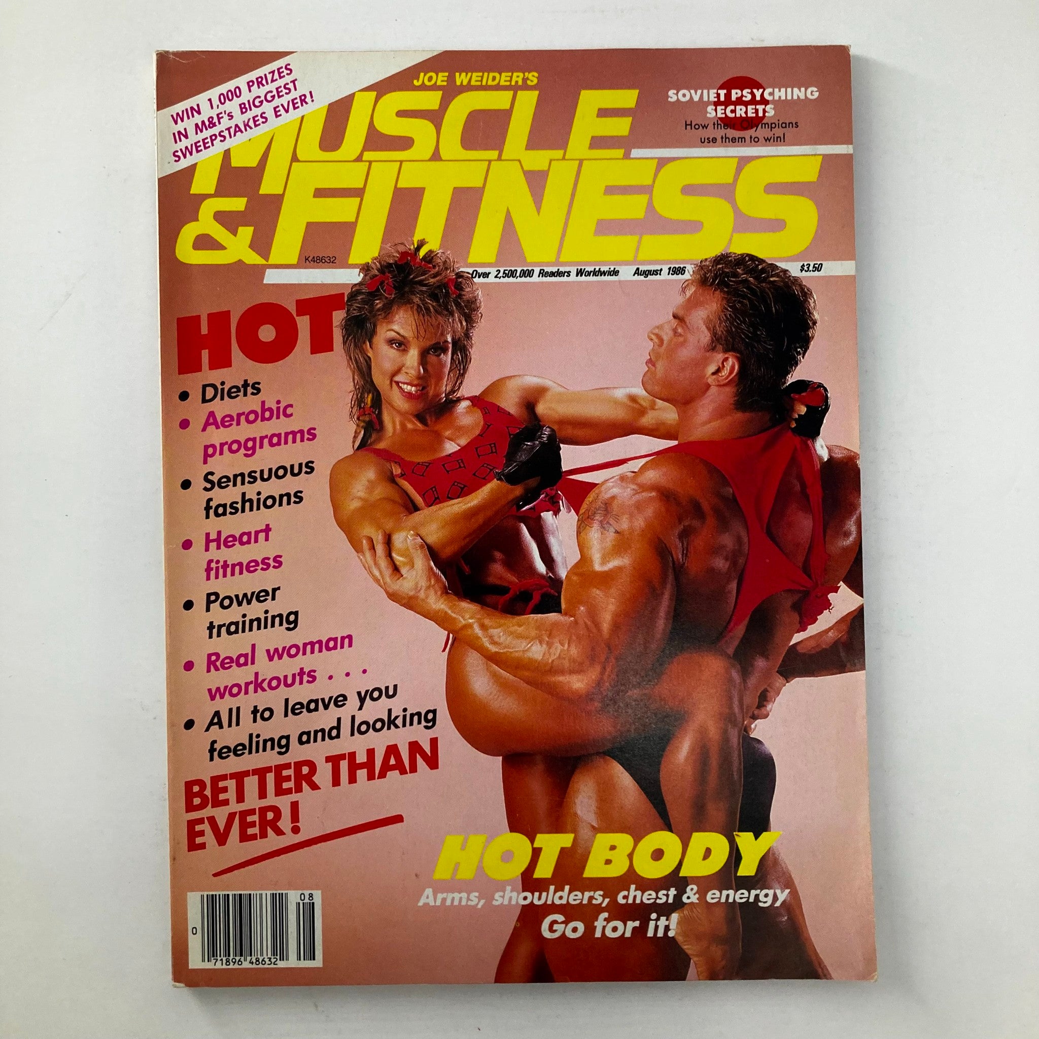 Joe Weider's Muscle & Fitness Magazine August 1986 Mary Roberts & Berry DeMey