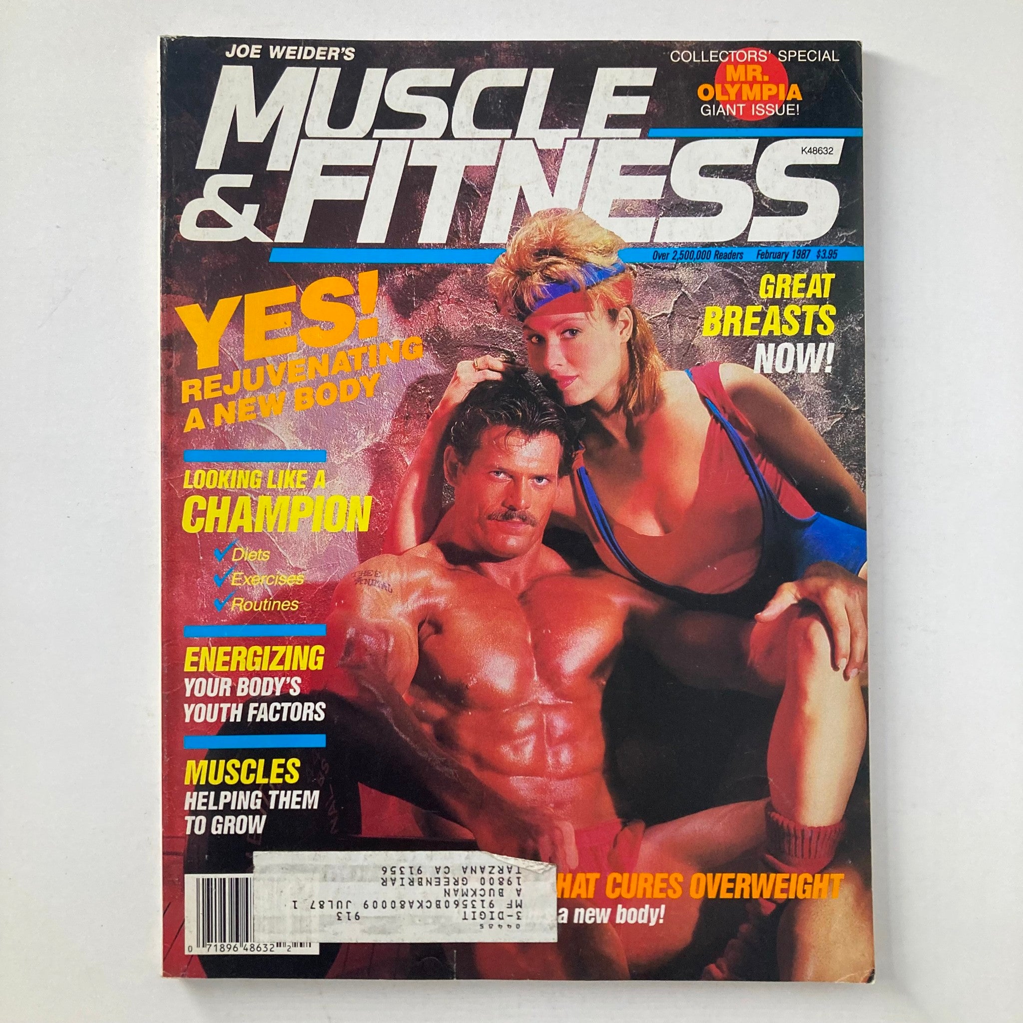 Joe Weider's Muscle & Fitness Magazine February 1987 Winnie Gardner & Rod Koontz
