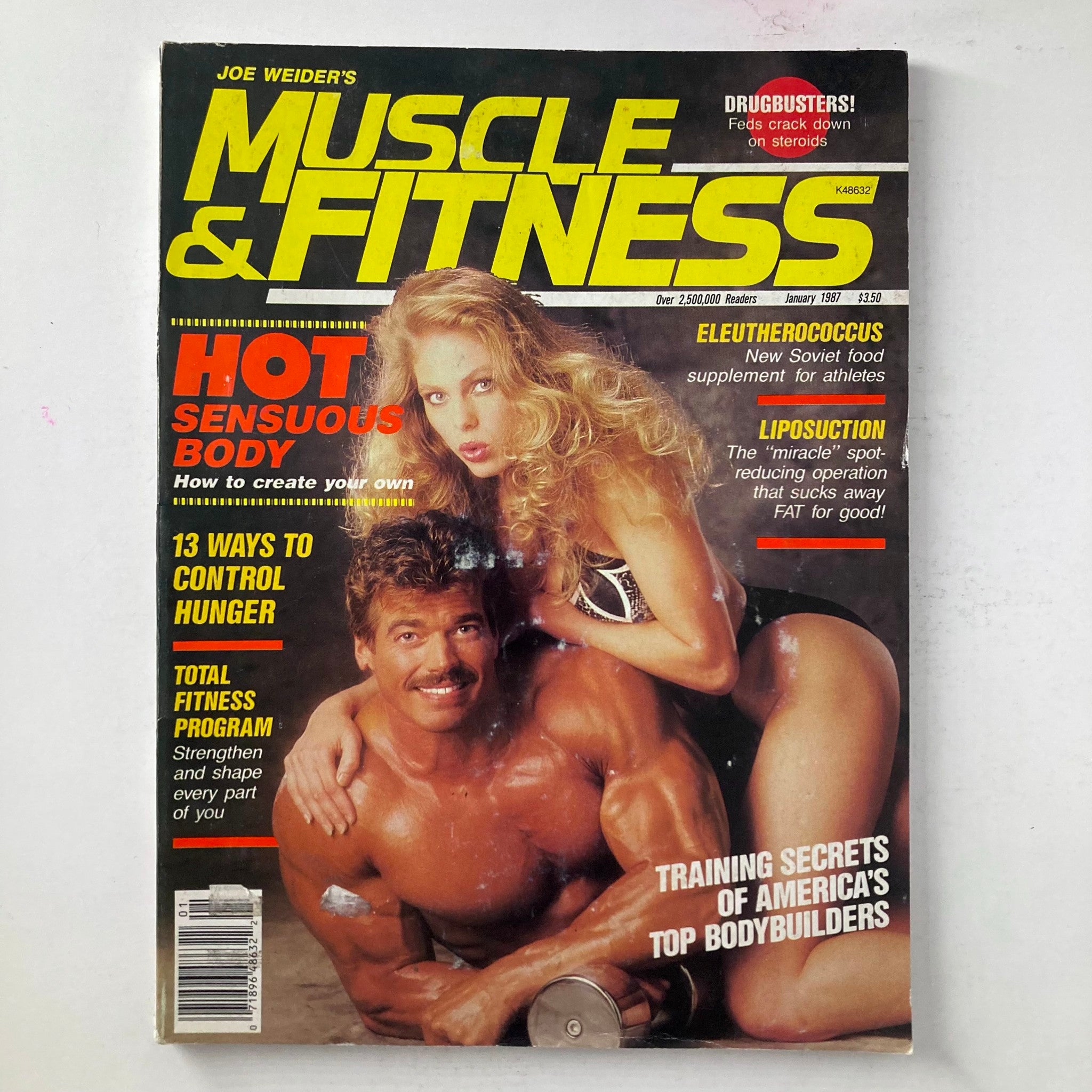 Joe Weider's Muscle & Fitness Magazine January 1987 Linda Karecki & Jeff Smullen