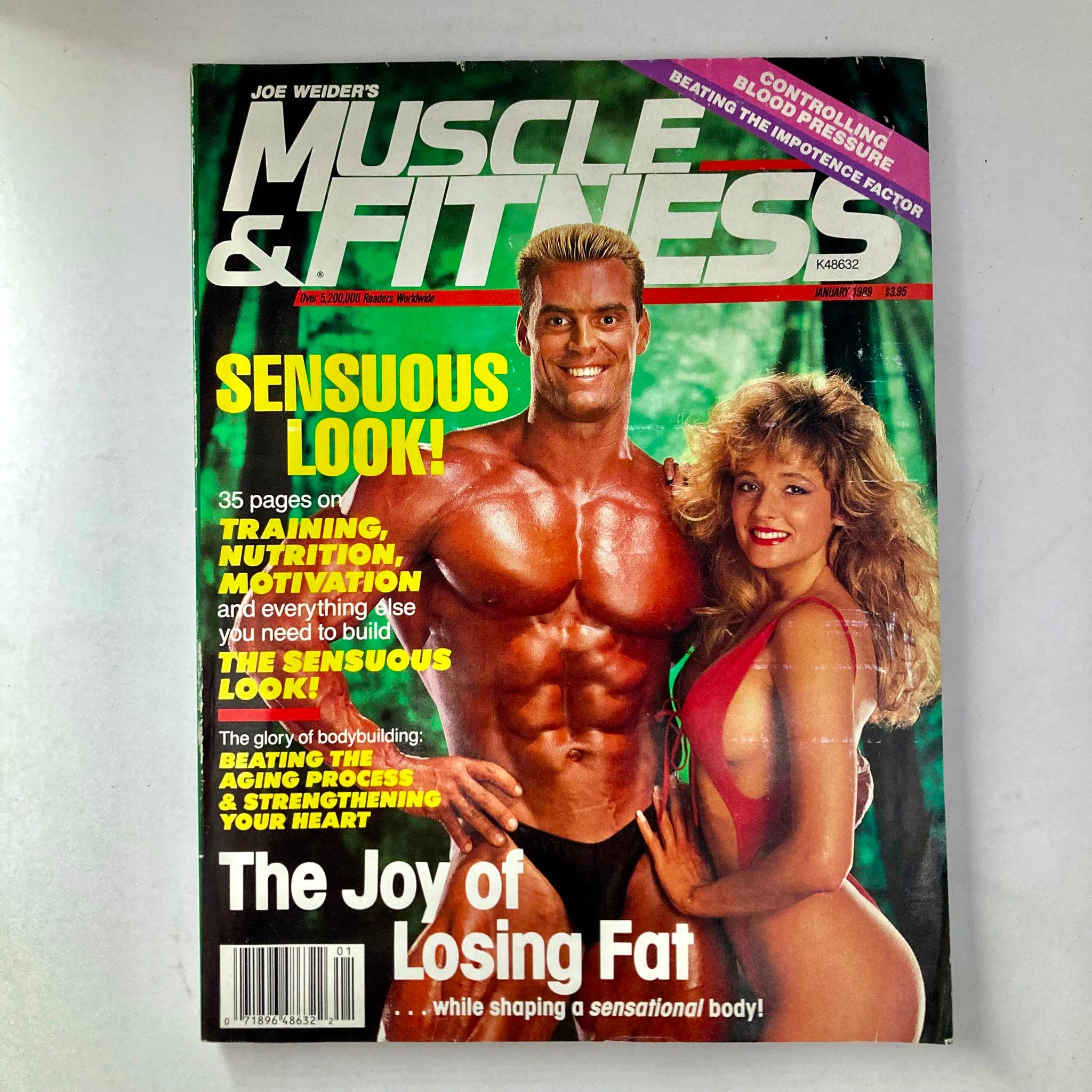 Joe Weider's Muscle & Fitness Magazine January 1989 Berry DeMey and Anja Langer