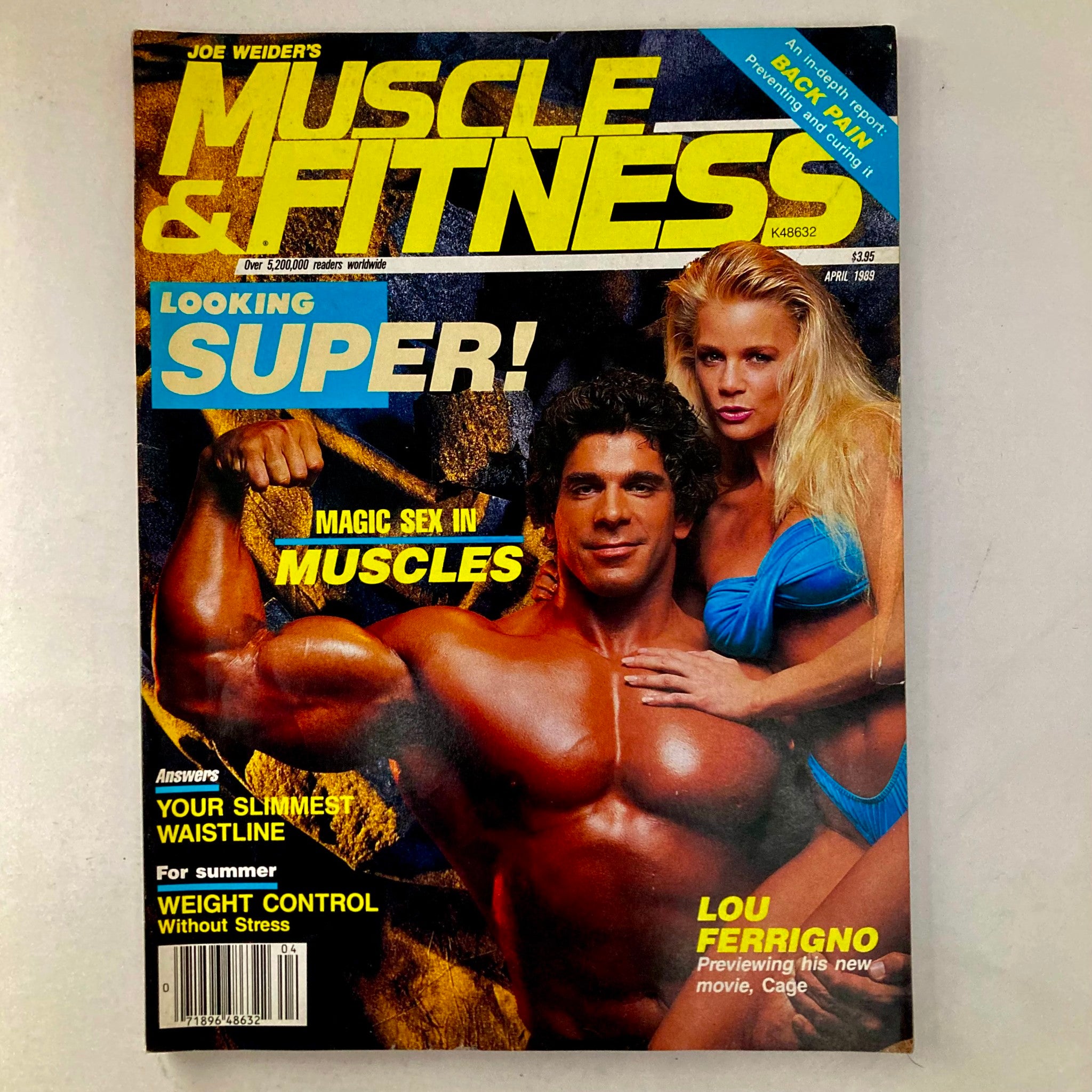 Joe Weider's Muscle & Fitness Magazine April 1989 Lou Ferrigno and Jane Chapluk