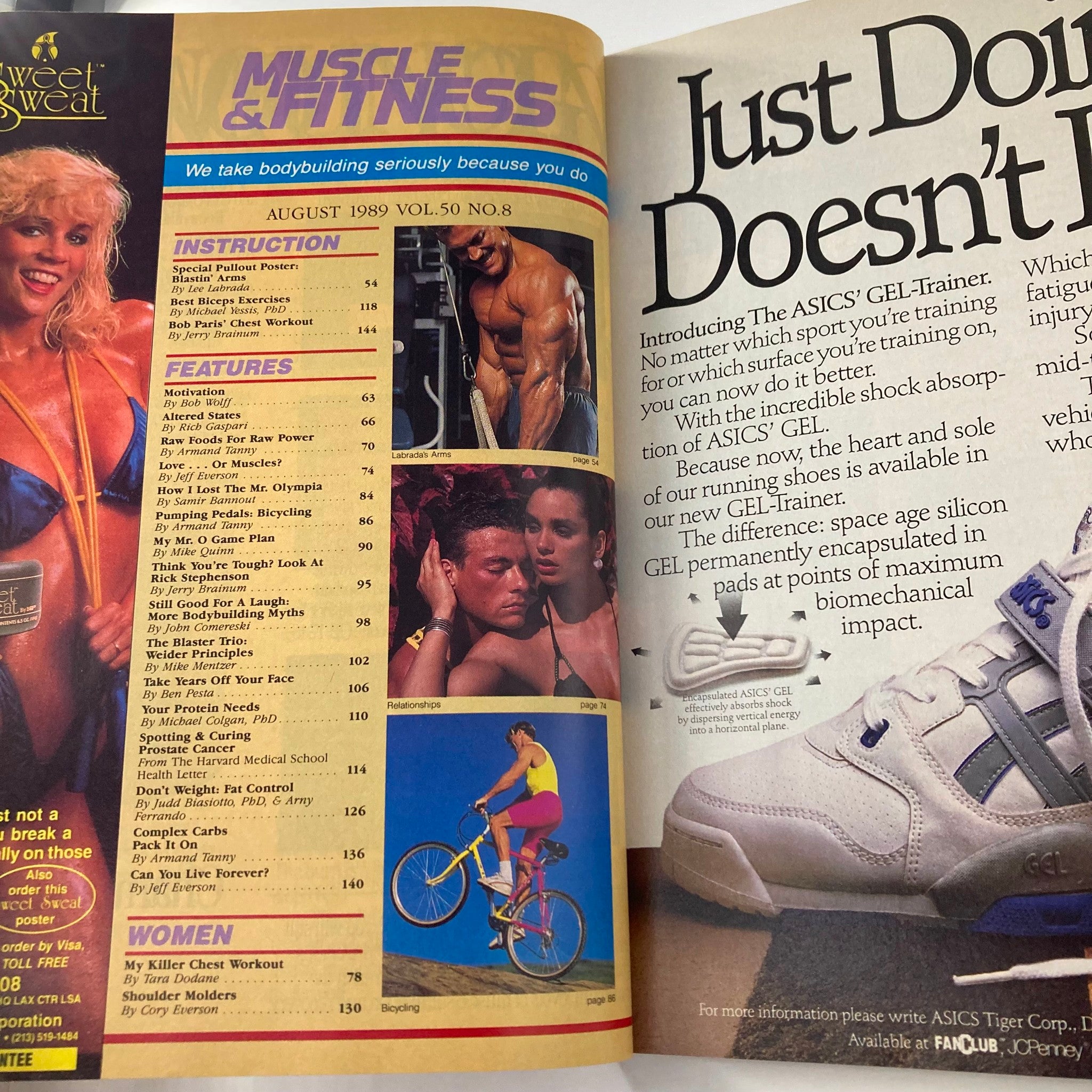 Joe Weider's Muscle & Fitness Magazine August 1989 Mike Quinn and Lori Leonelli