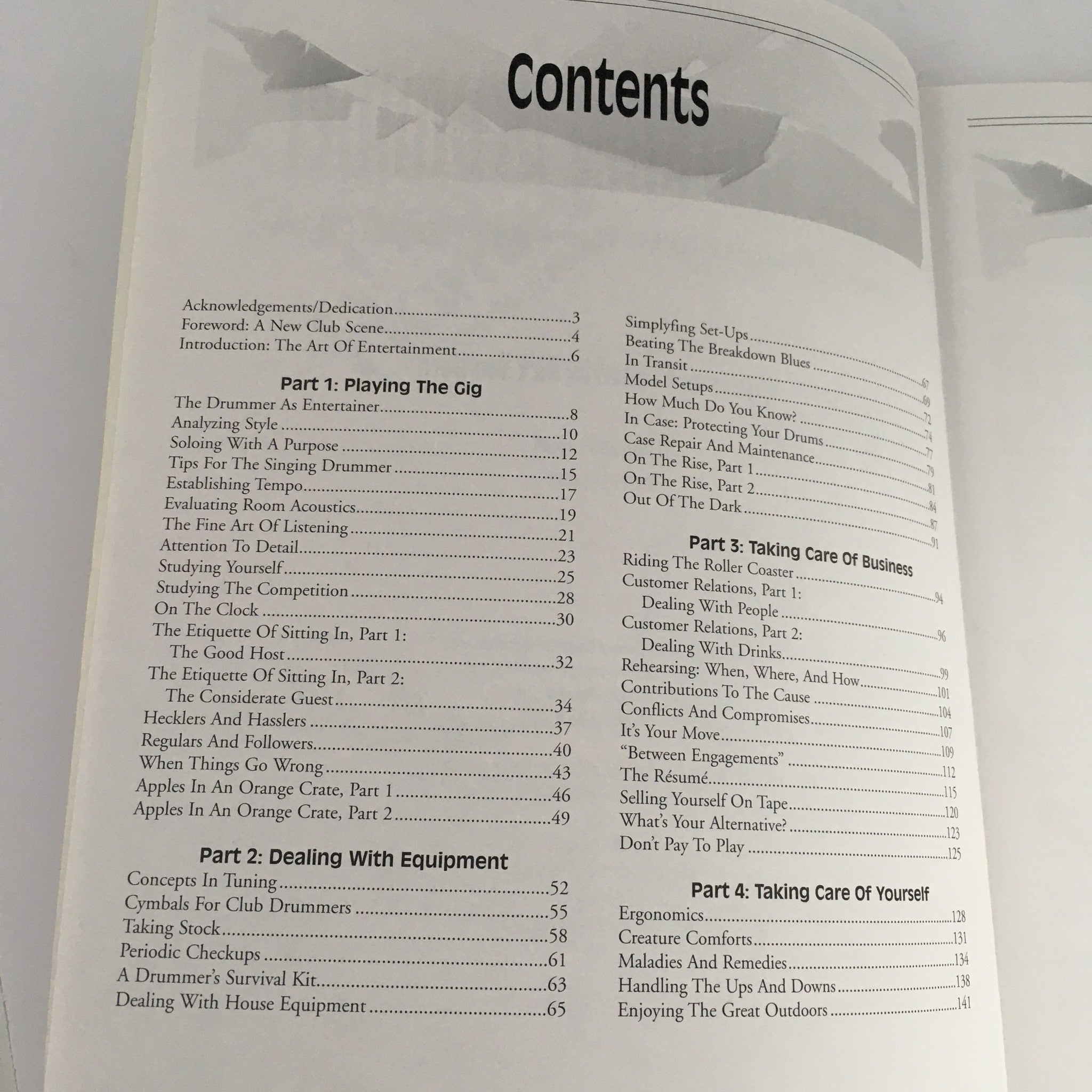 The Working Drummer 1996 Valuable Tips & Advice For Drummers at Professional Lvl