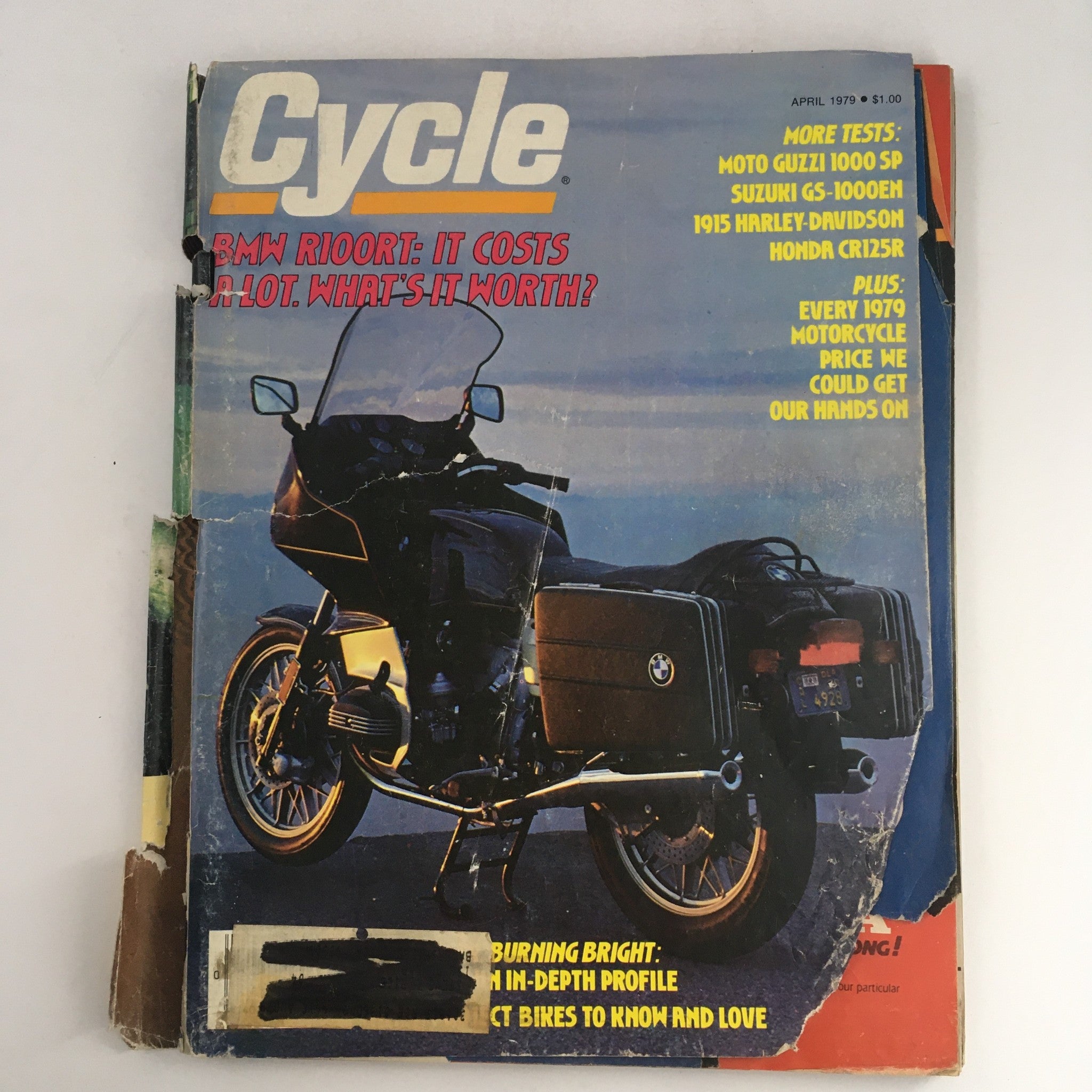 Cycle Magazine April 1979 BMW R100RT & Moto Guzzi 1000 SP & Suzuki GS-1000EN