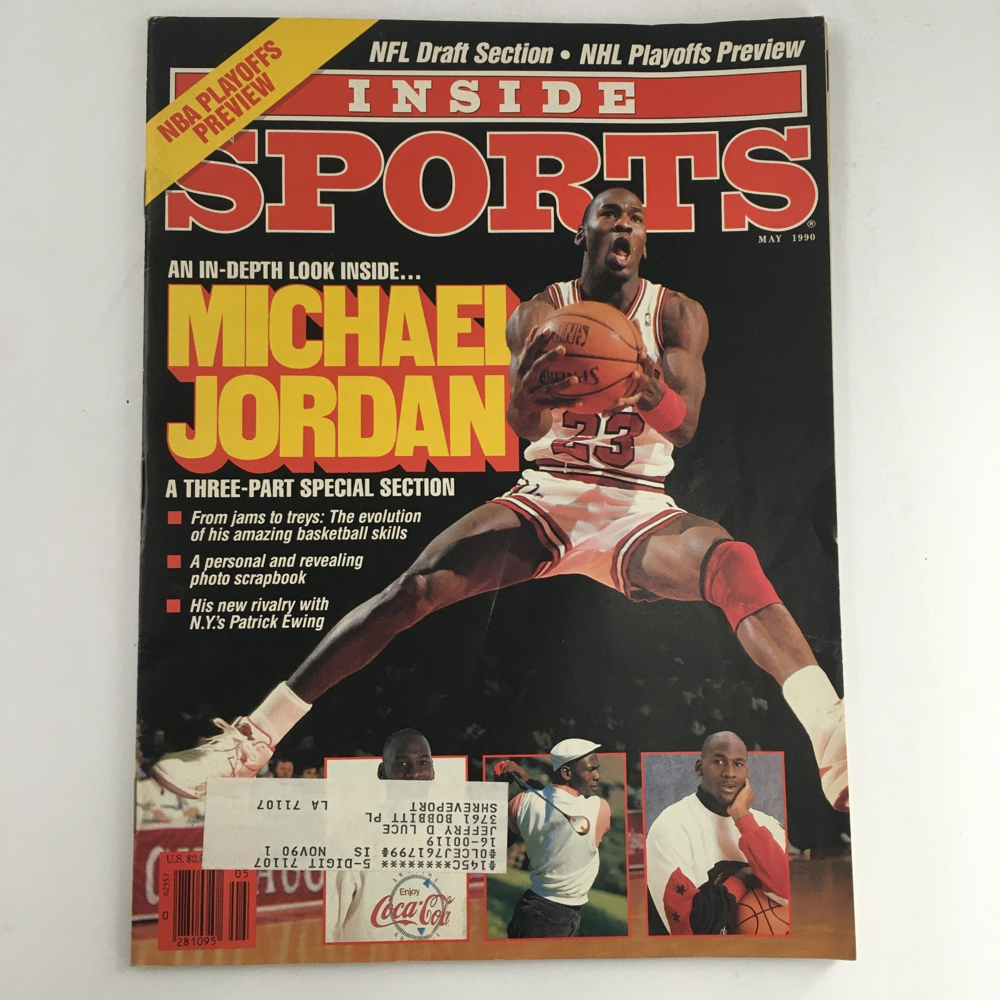 Inside Sports Magazine May 1990 Michael Jordan & NFL Draft Section & NHL Playoff