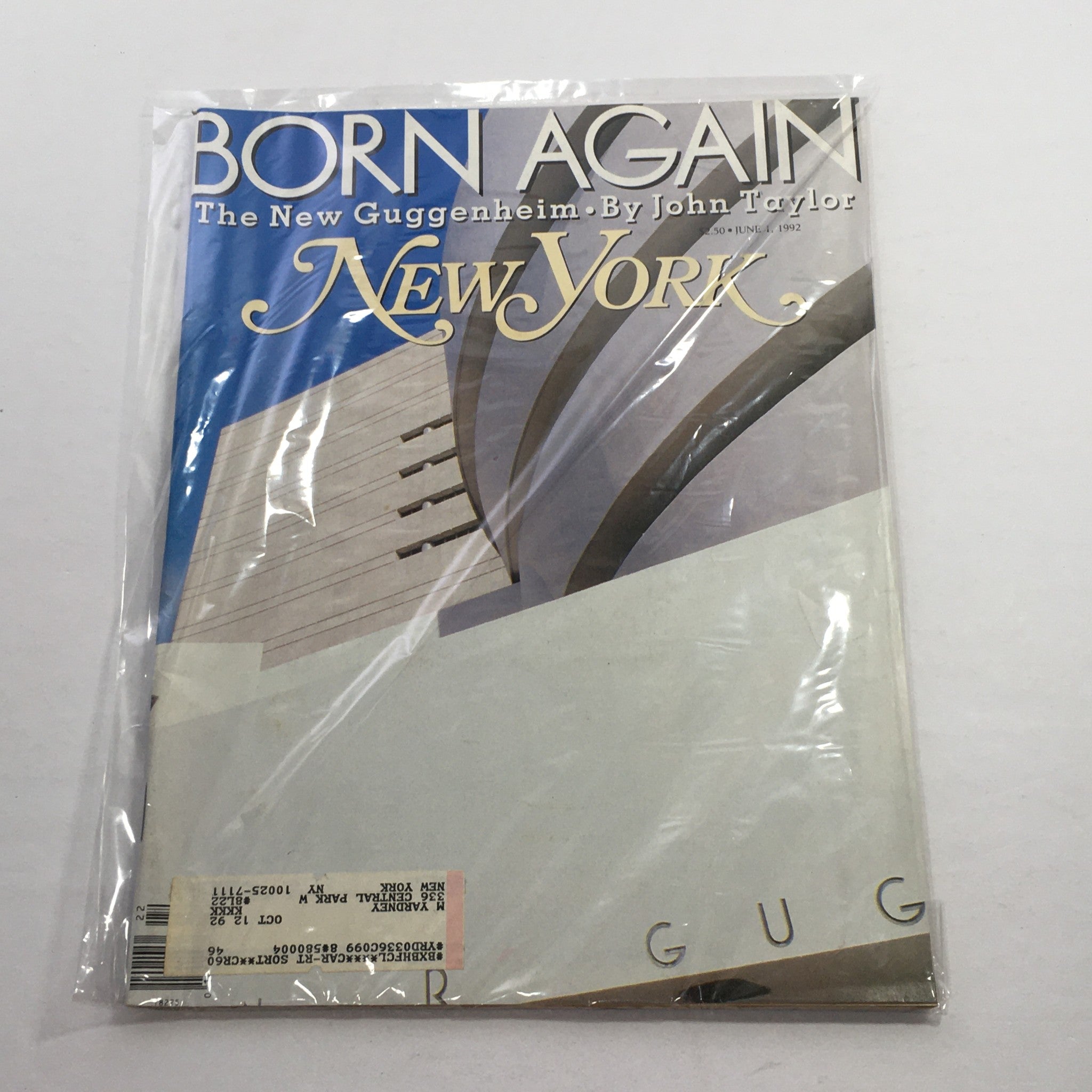 New York Magazine: June 1 1992 -  Born Again, The New Guggenheim by John Taylor