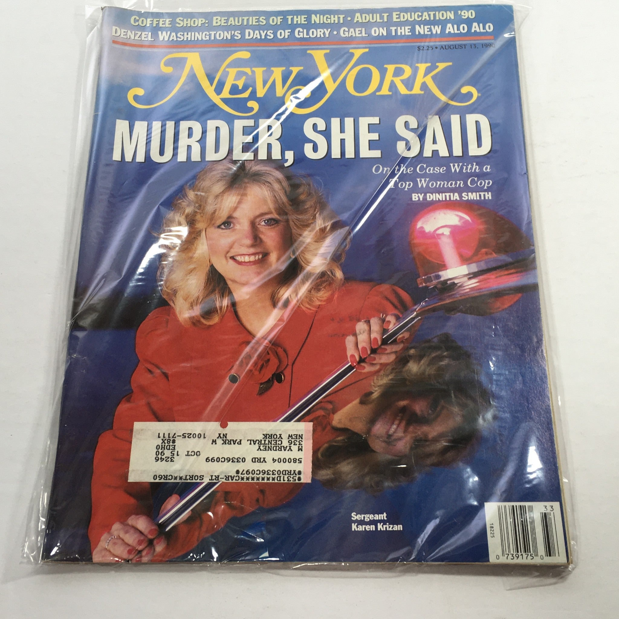 New York Magazine: August 13 1990 - Murder, She Said, Woman Cop by Dinitia Smith