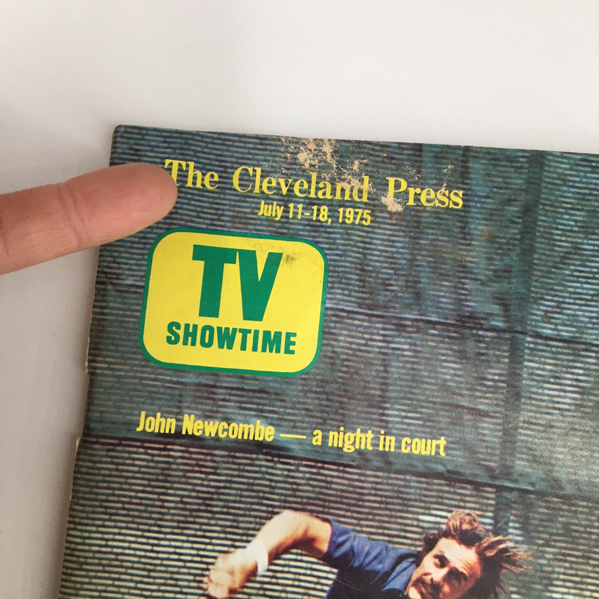 The Cleveland Press TV Showtime Guide July 11 1975 John Newcombe No Label