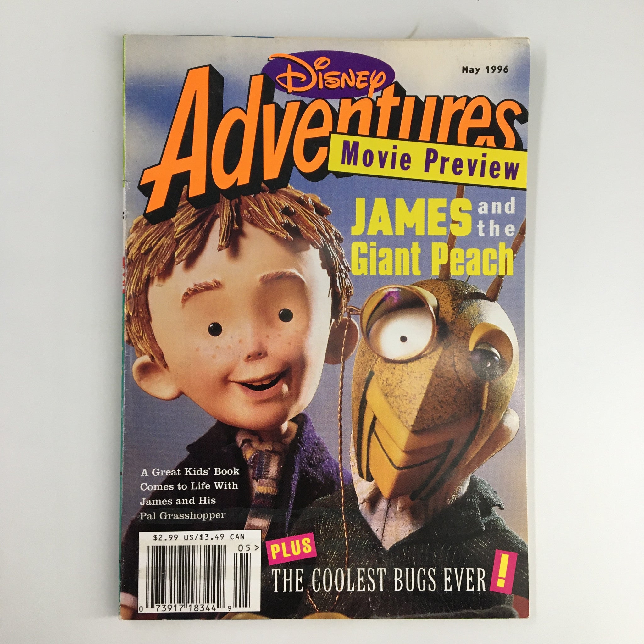 Disney Adventures Magazine May 1996 James and the Giant Peach Great Kids' Book