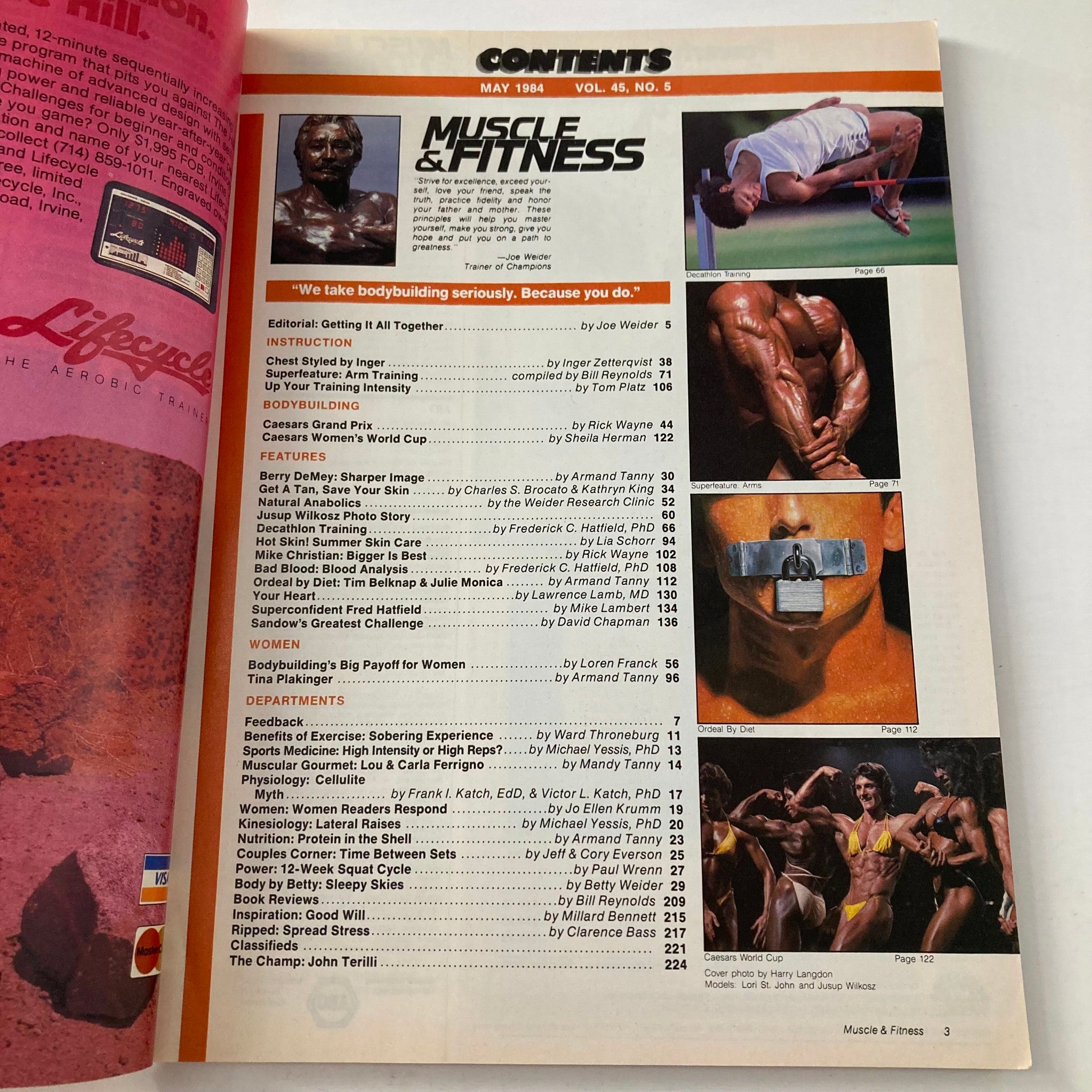 Joe Weider's Muscle & Fitness Magazine May 1984 Lori St. John & Jusup Wilkosz