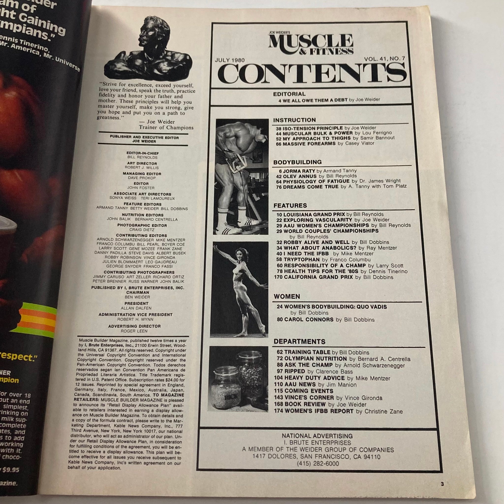 Joe Weider's Muscle & Fitness Magazine July 1980 Chris Dickerson Cover