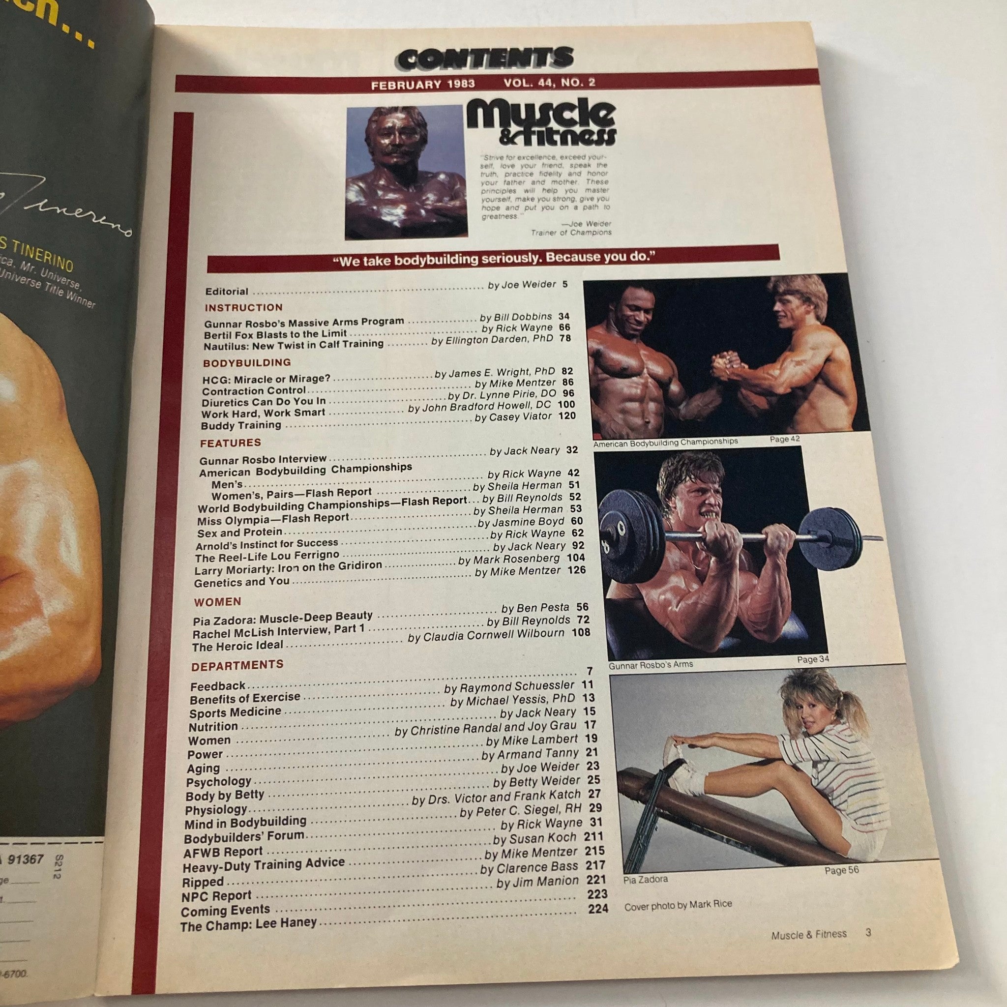 Joe Weider's Muscle & Fitness Magazine February 1983 Arnold Schwarzenegger