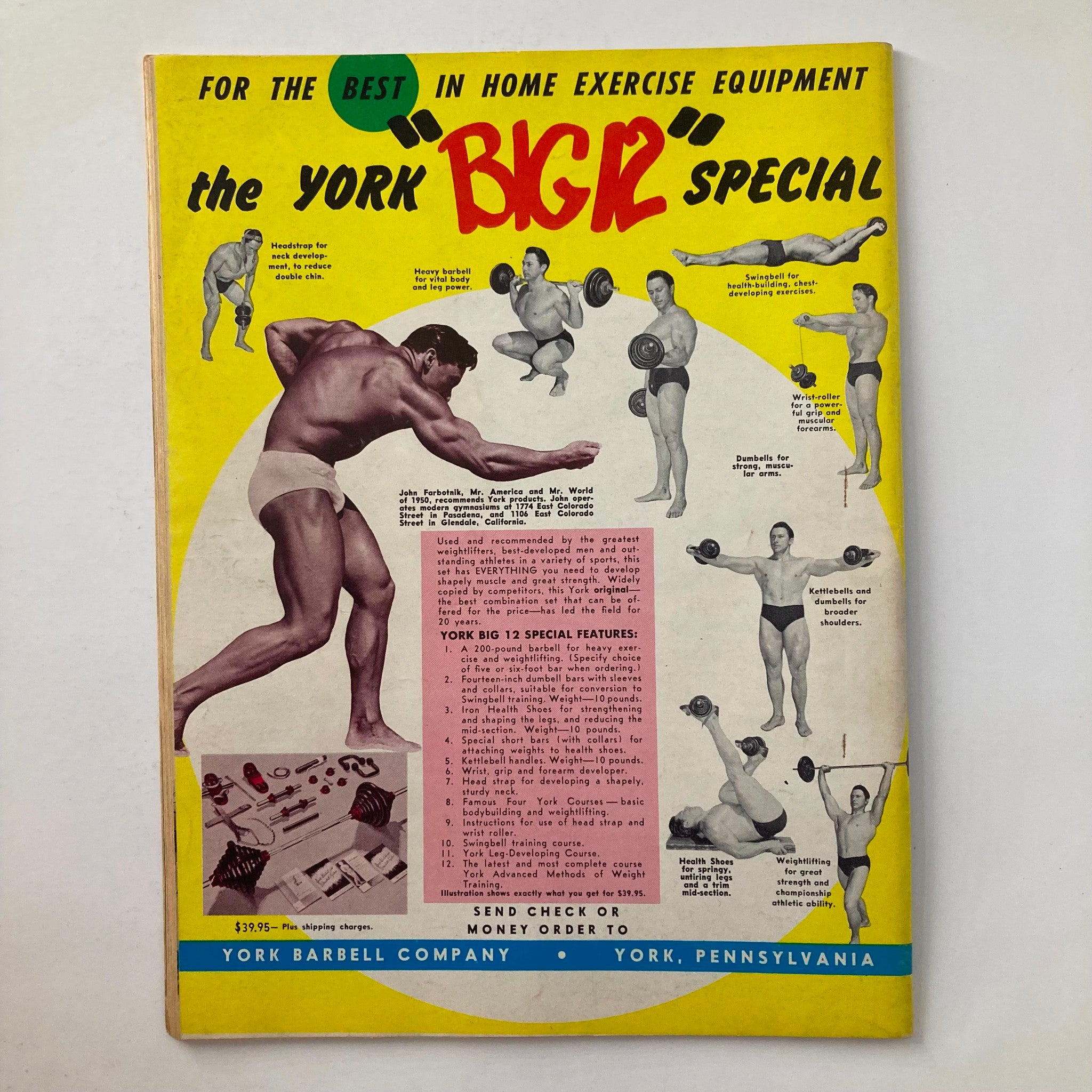 VTG Strength & Health Magazine May 1955 George Eiferman & Chuck Grouser No Label