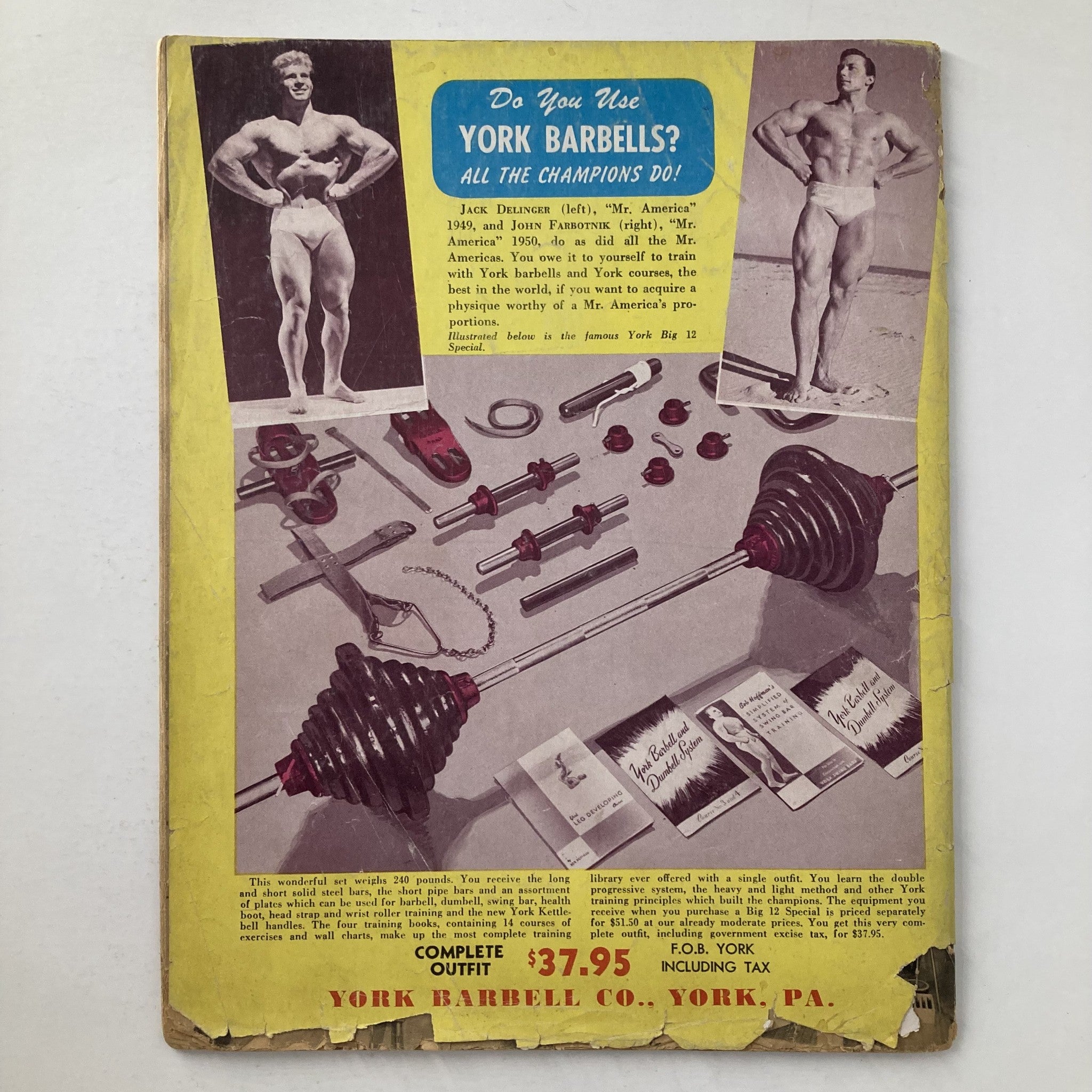 VTG Strength & Health Magazine December 1951 John Farbotnik Cover No Label