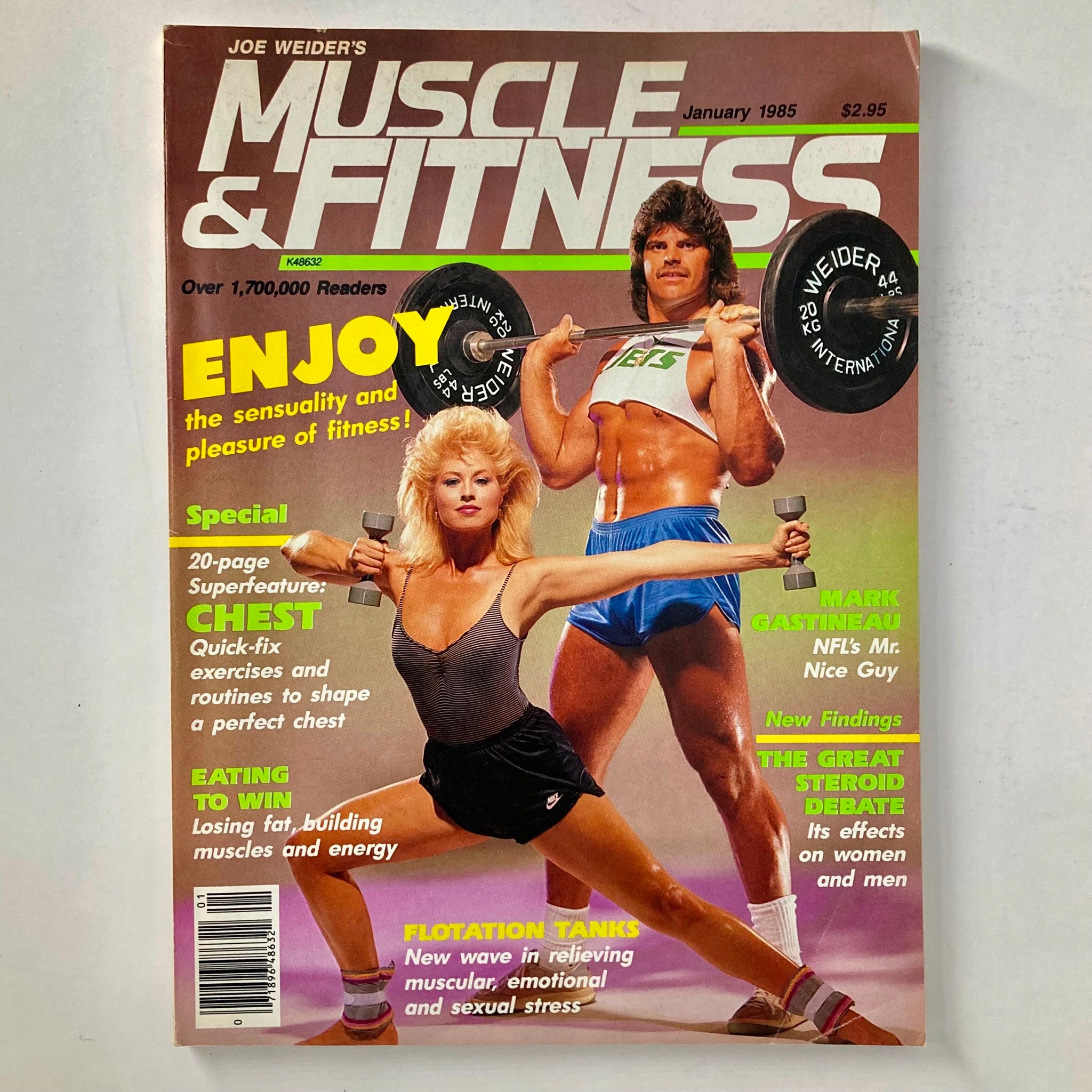 Joe Weider's Muscle & Fitness Magazine January 1985 Mark Gastineau Mr. Nice Guy