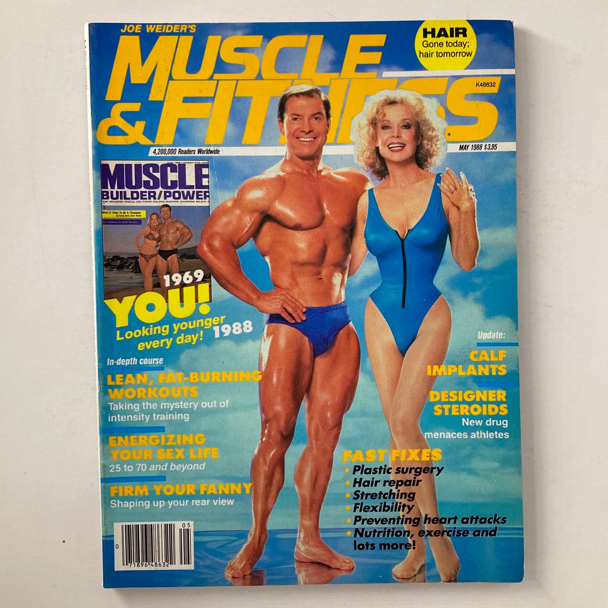 Joe Weider's Muscle & Fitness Magazine May 1988 Betty Weider & Larry Scott