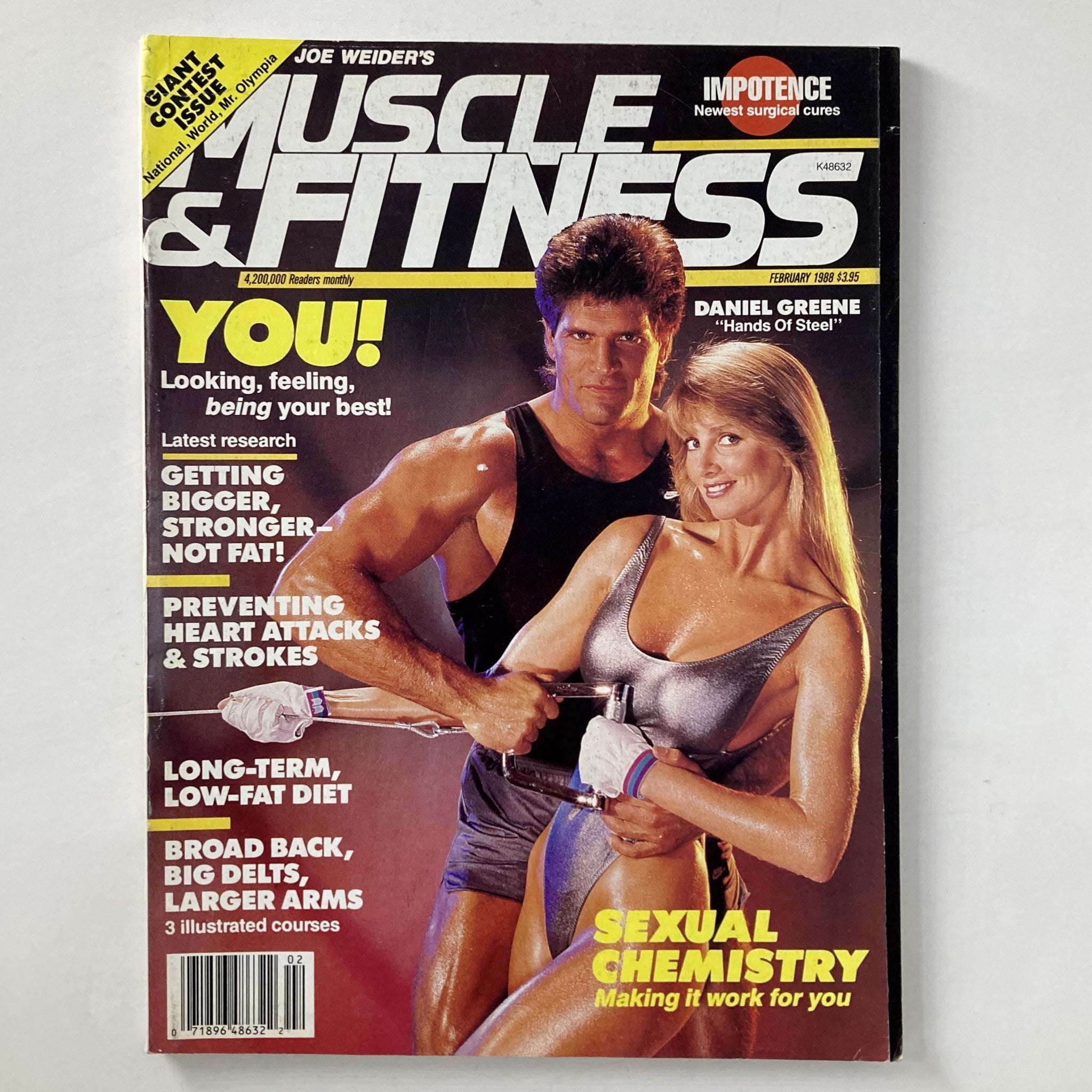 Joe Weider's Muscle & Fitness Magazine February 1988 Daniel Greene & Gail Smith