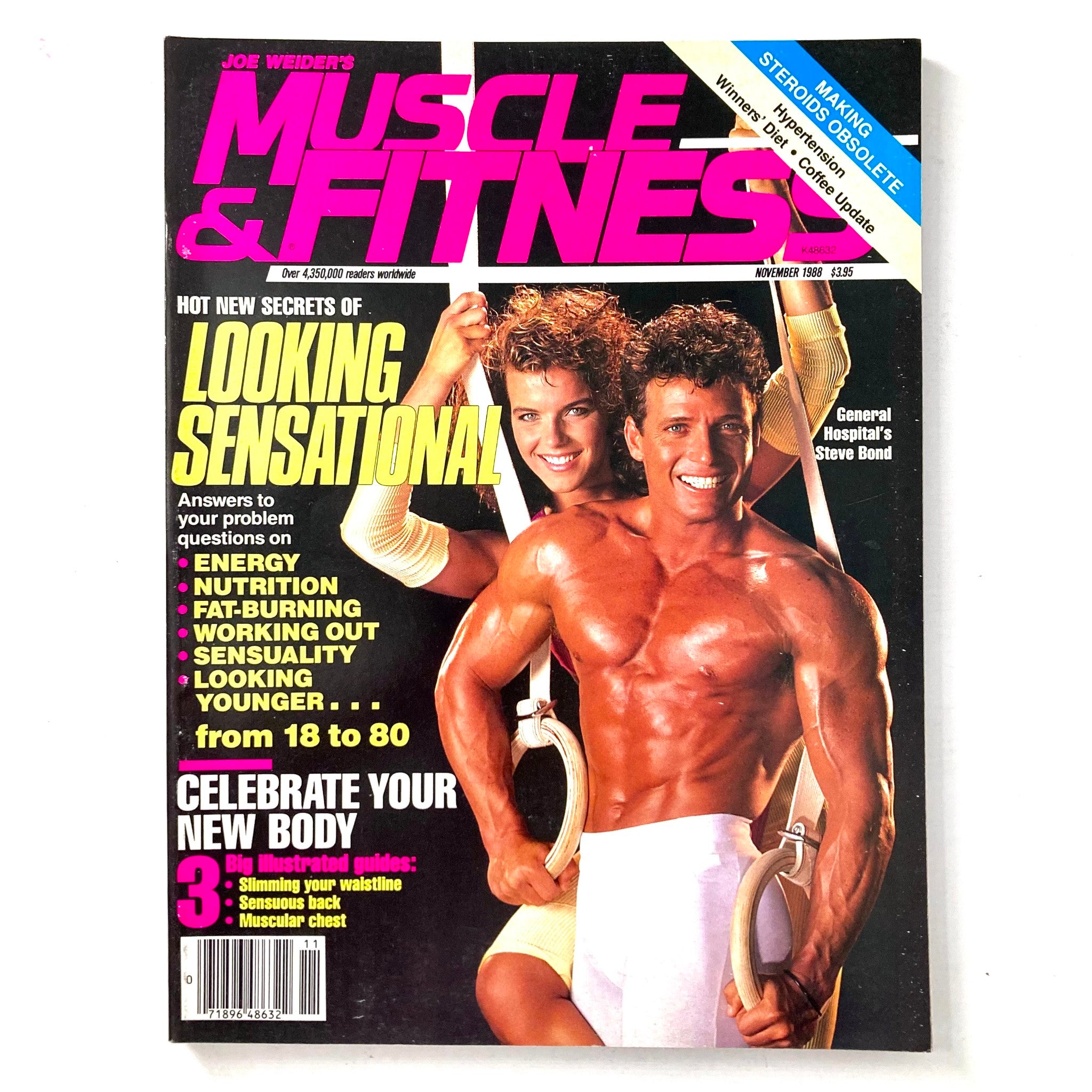 Joe Weider's Muscle & Fitness Magazine November 1988 Steve Bond and Yvette Nipar