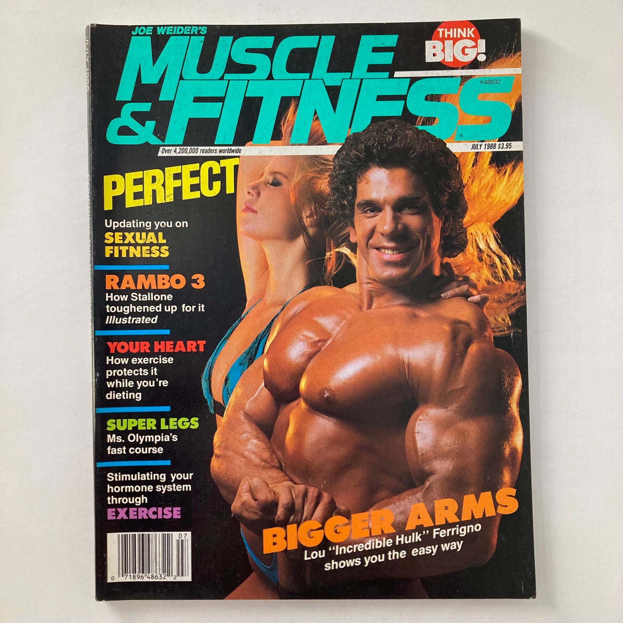 Joe Weider's Muscle & Fitness Magazine July 1988 Lou Ferigno & Dawn Farnham