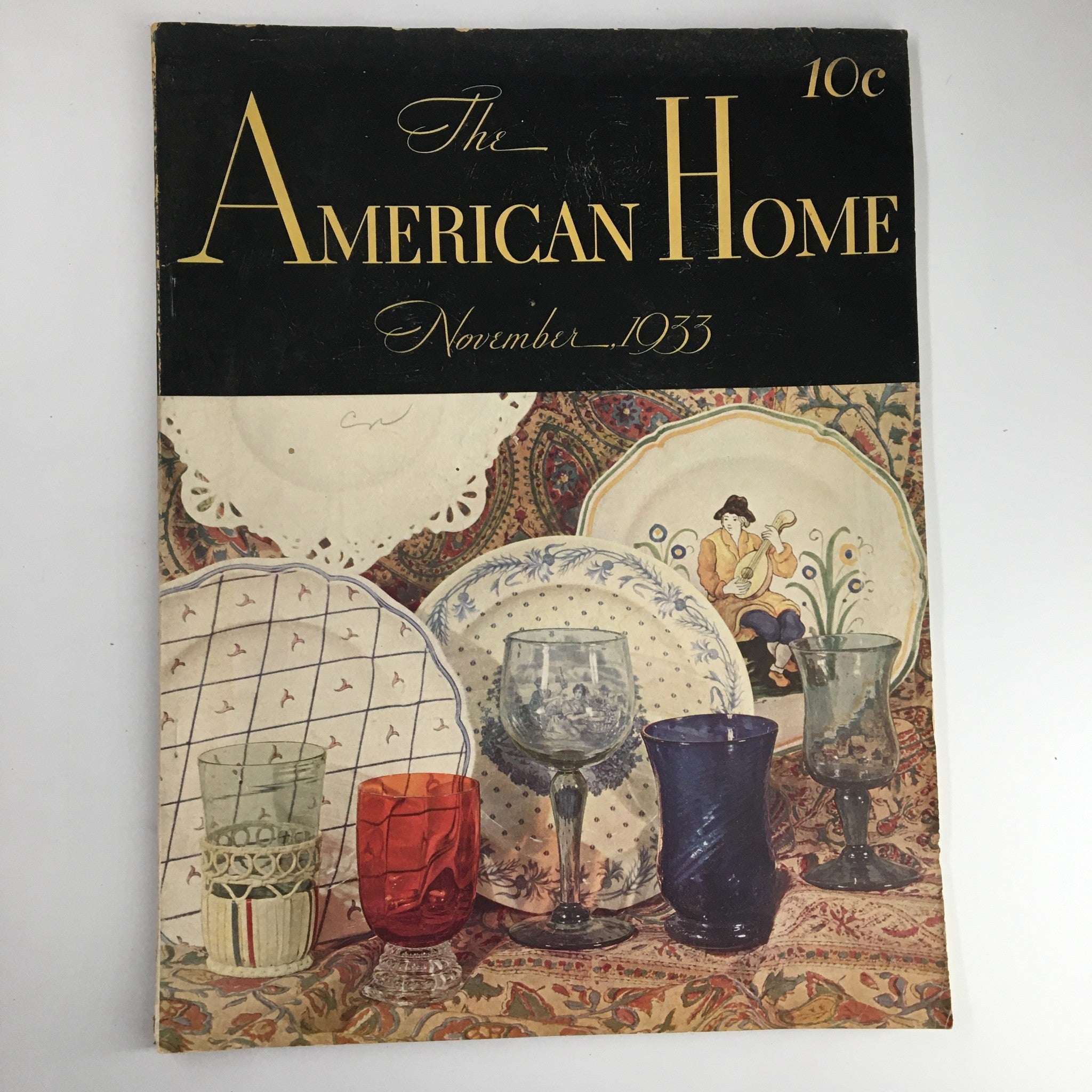 VTG The American Home Magazine November 1933 Monograms in Home No Label