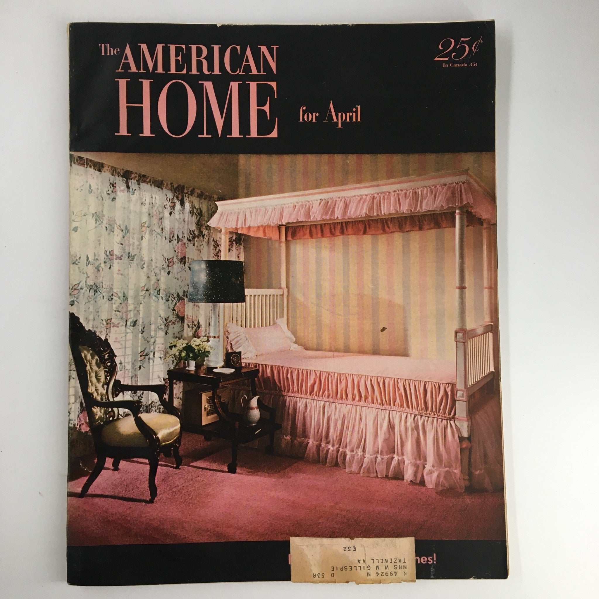 VTG The American Home Magazine April 1953 Beauty Bath for Our Cover Lampshade