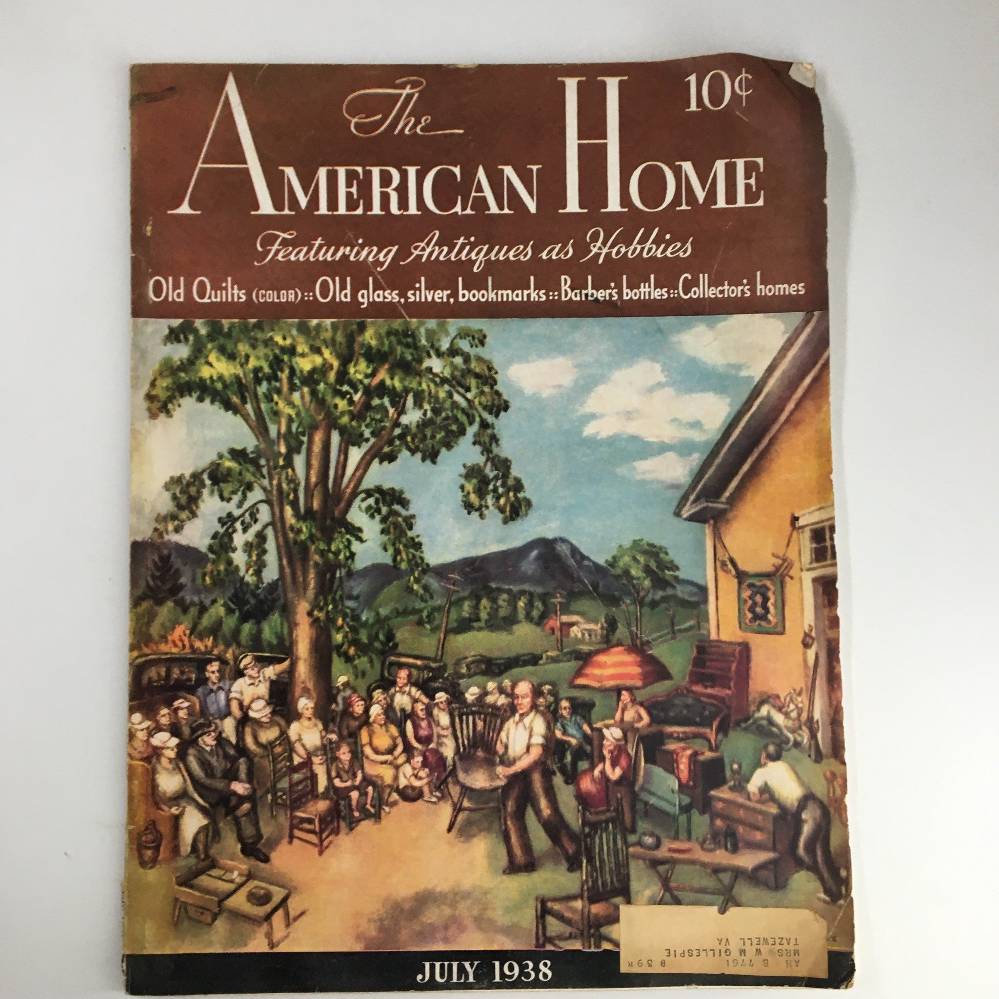 VTG The American Home Magazine July 1938 Country Auction An Oil Lesley Crawford