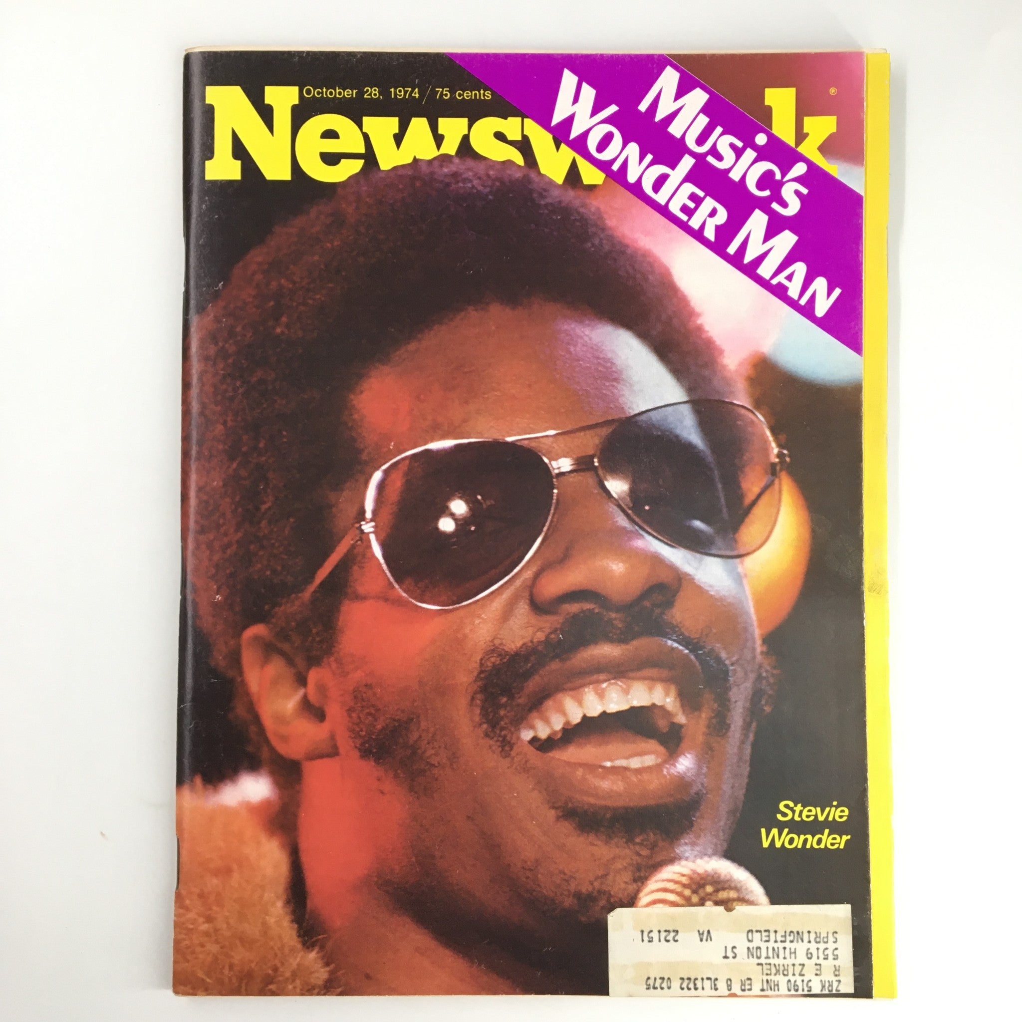 VTG Newsweek Magazine October 26 1974 Stevie Wonder Music's Wonder Man