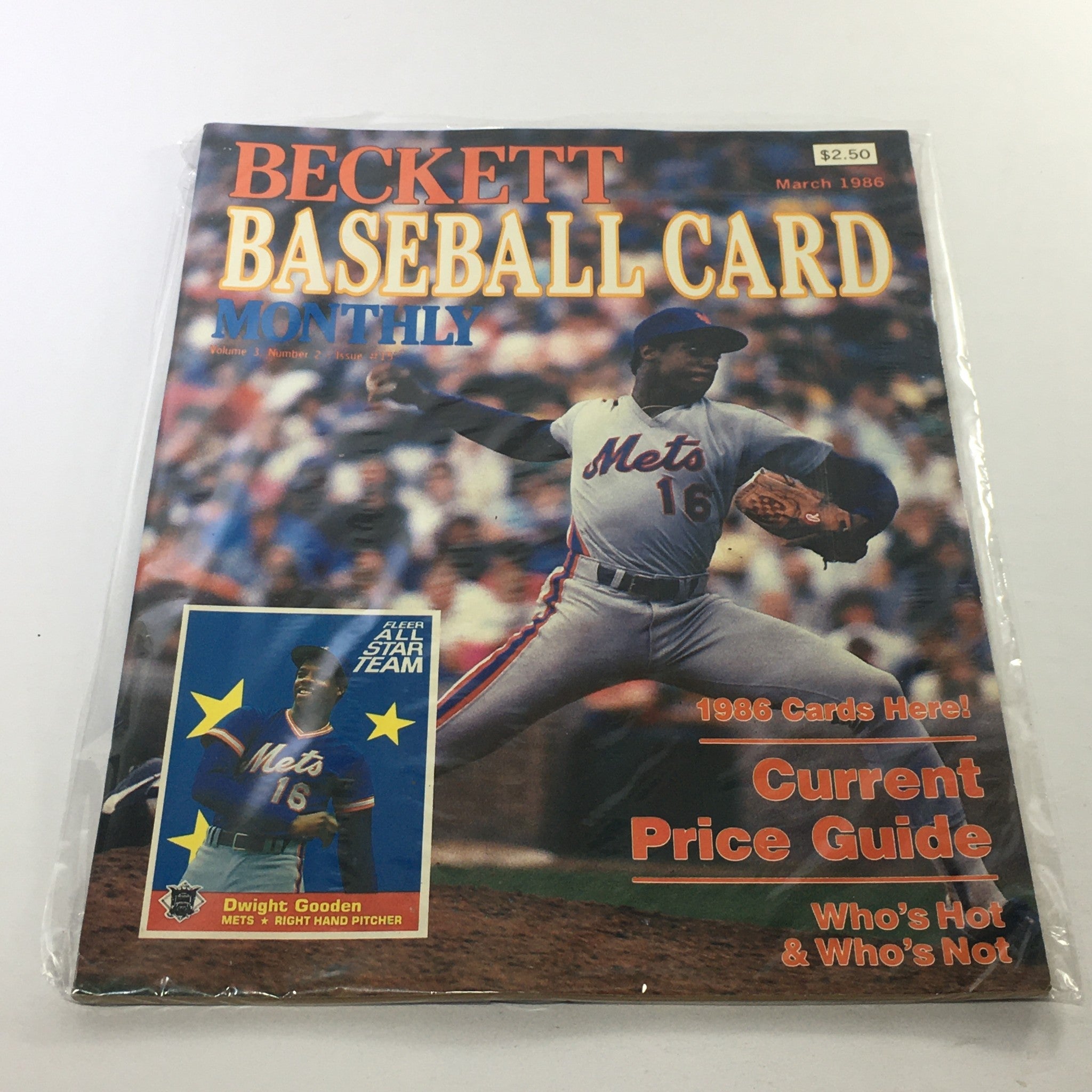 Beckett Baseball Card Monthly: March 1986 - Dwight Gooden Right Hand Pitcher