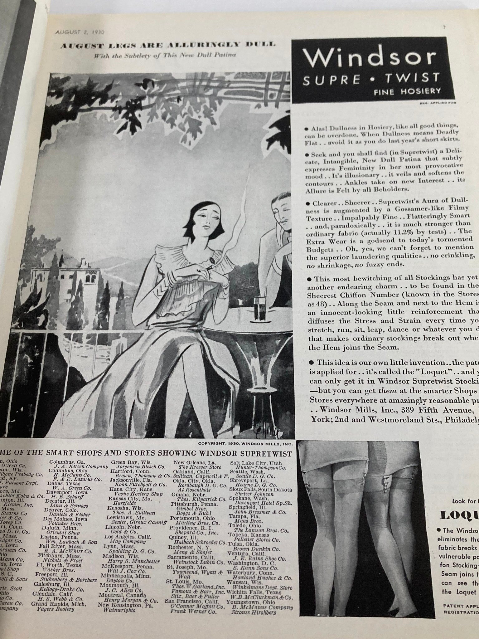 VTG Vogue Magazine August 2 1930 August Legs are Alluringly Dull No Label