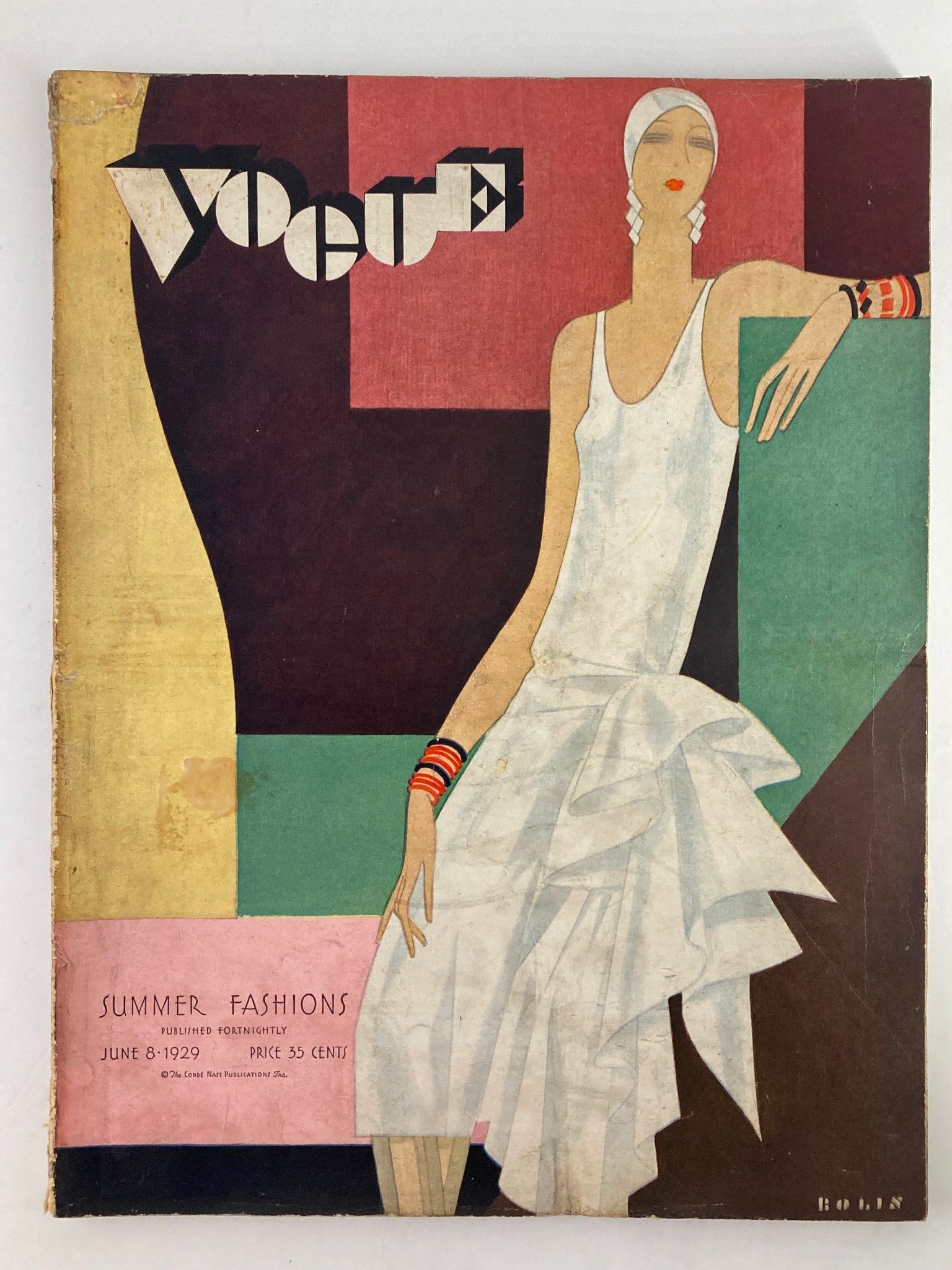 VTG Vogue Magazine June 8 1929 Sports Frock in June Day Crepe No Label