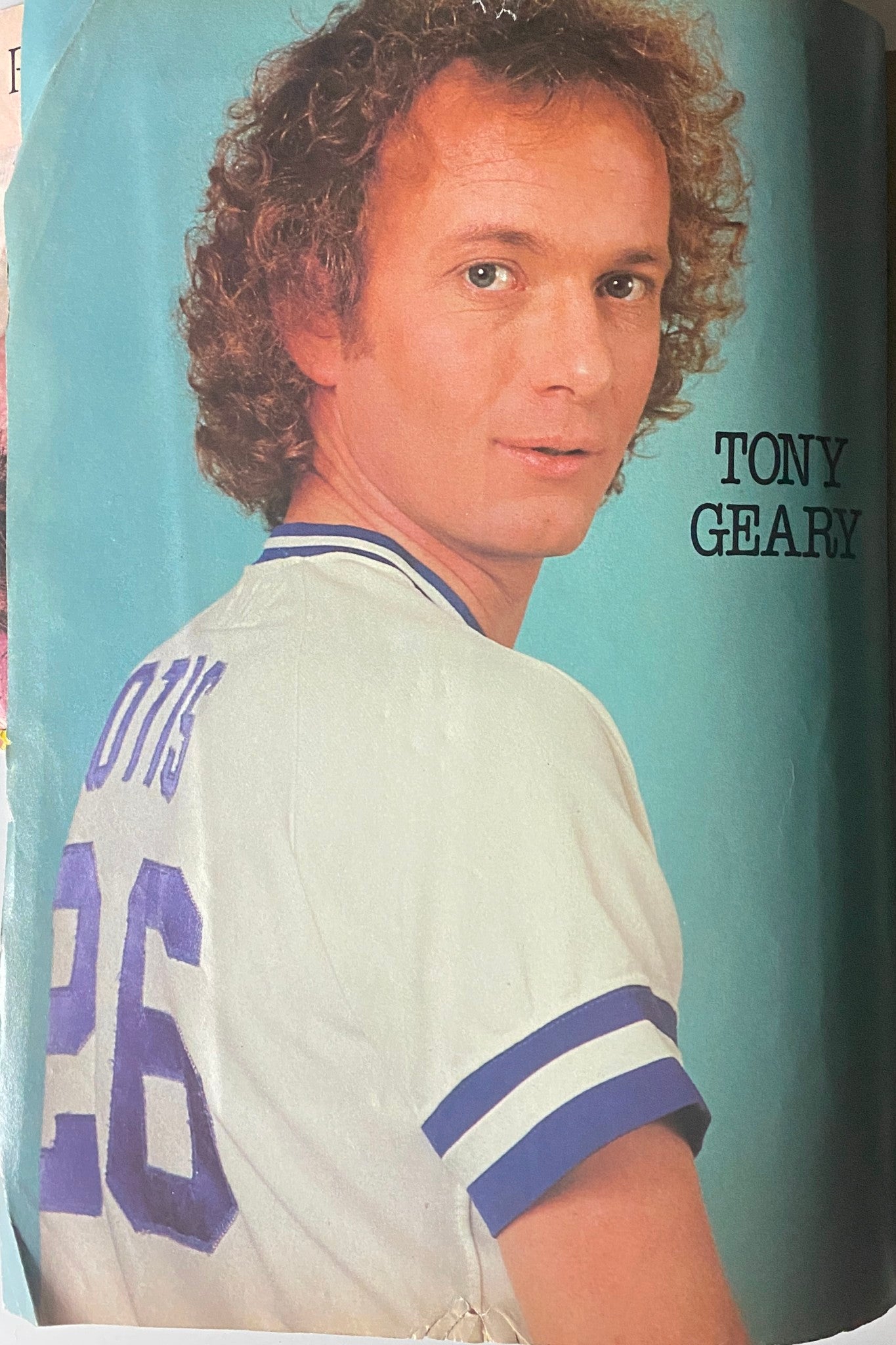 Feature page in Tiger Beat Star Magazine November 1981 with a photo of Tony Geary, celebrating the iconic actors of the 1980s.